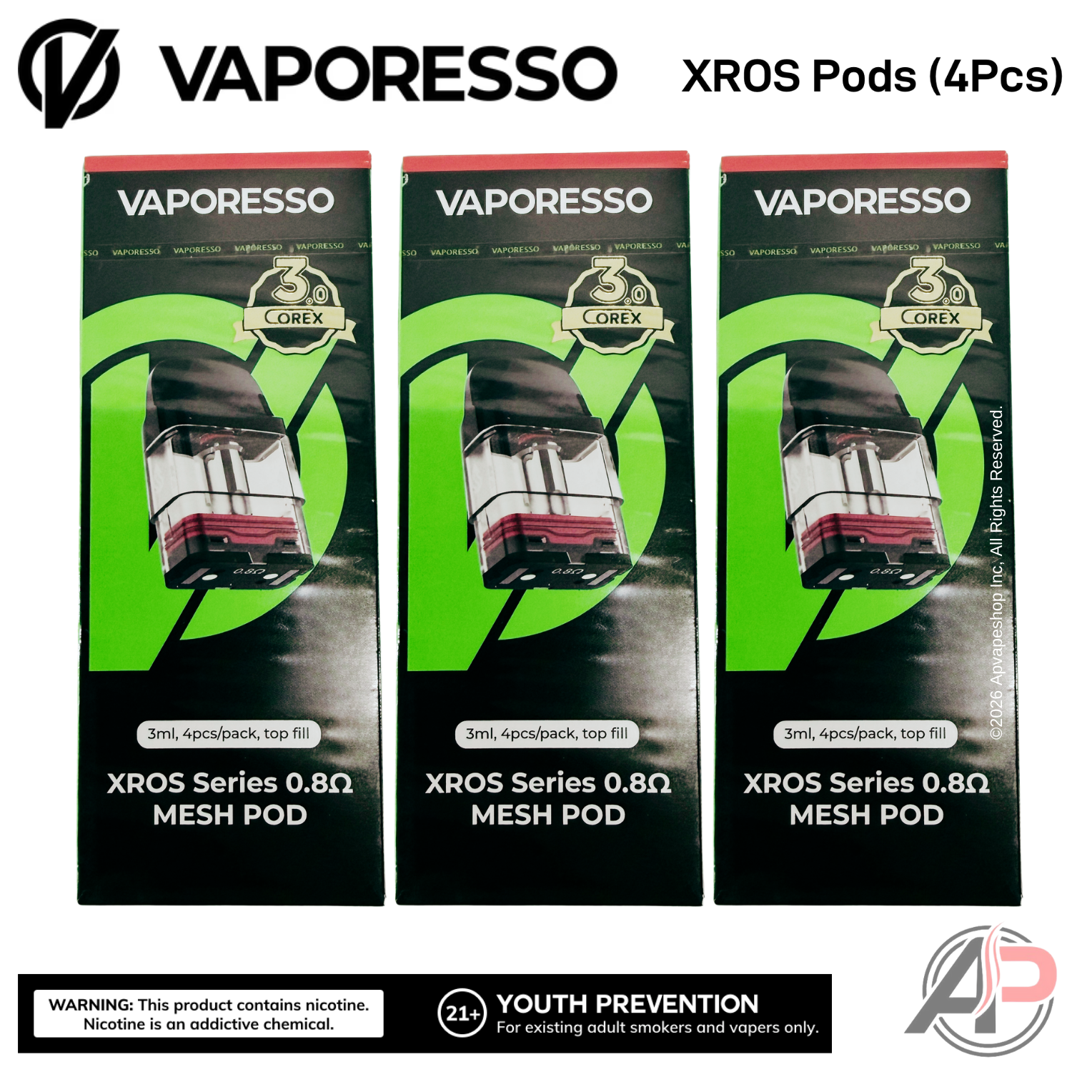 Vaporesso Xros Replacement Pods 4 Pack