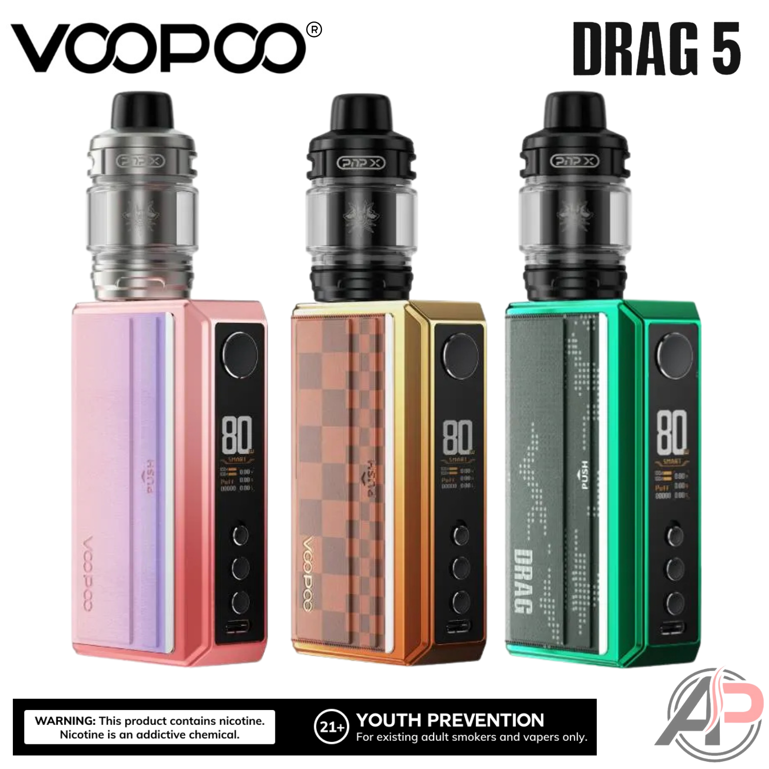 Voopoo Drag 5 177w Box Mod Starter Kit Device Apvs Voopoo Drag 5 177w Box Mod Starter Kit Device Apvs