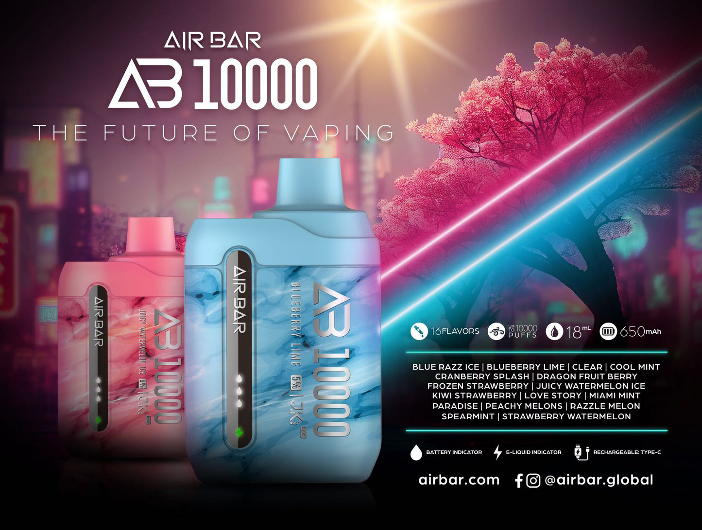 Air Bar AB10000 Vape 10K Puffs Disposable Device