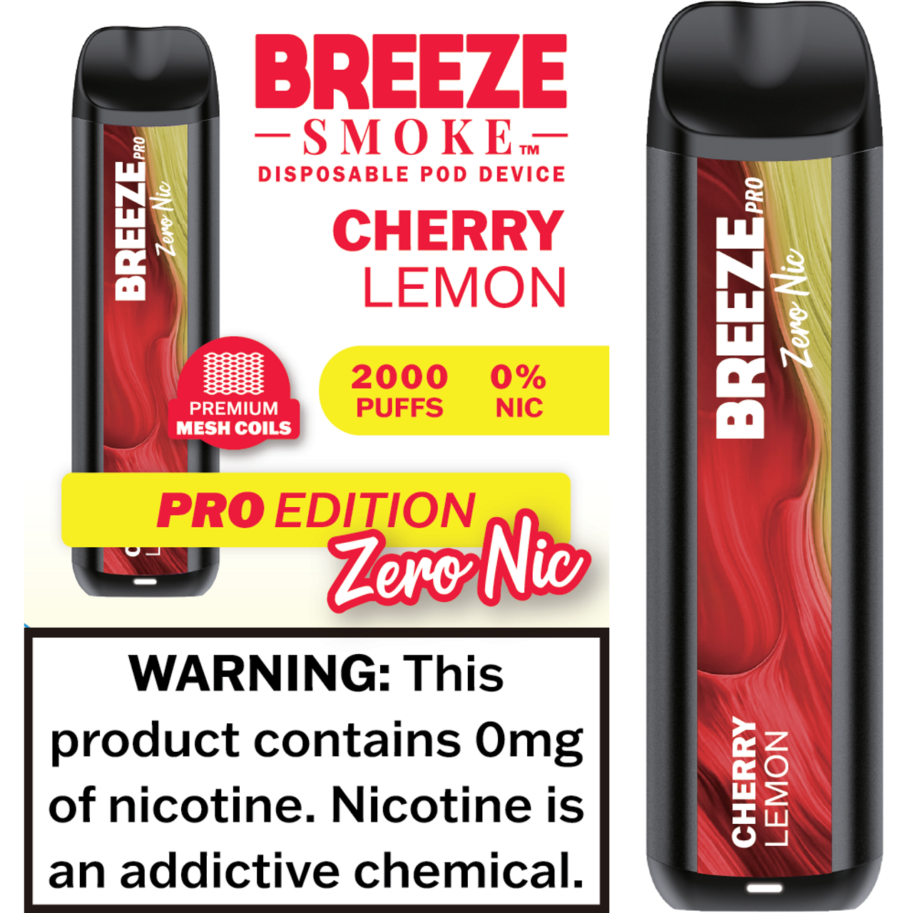 Breeze Smoke Pro Edition 2000 Puff Disposable Vape Device