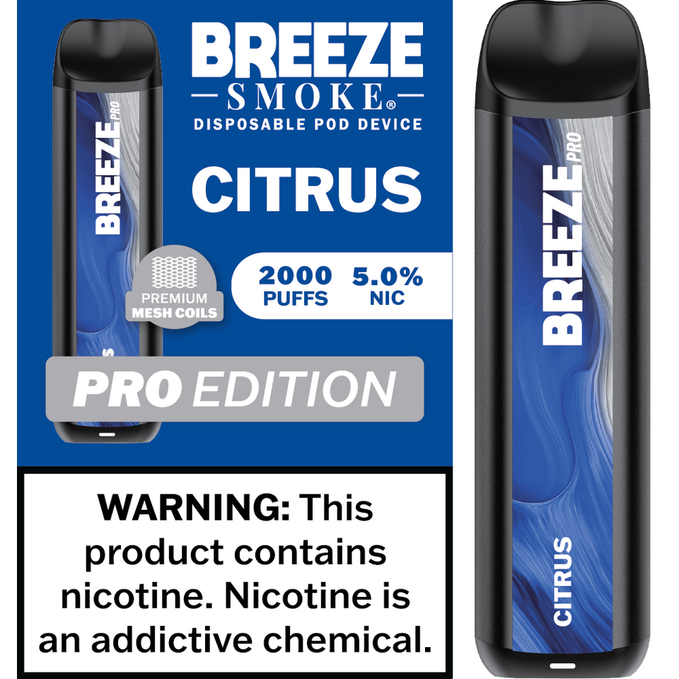Breeze Smoke Pro Edition 2000 Puff Disposable Vape Device