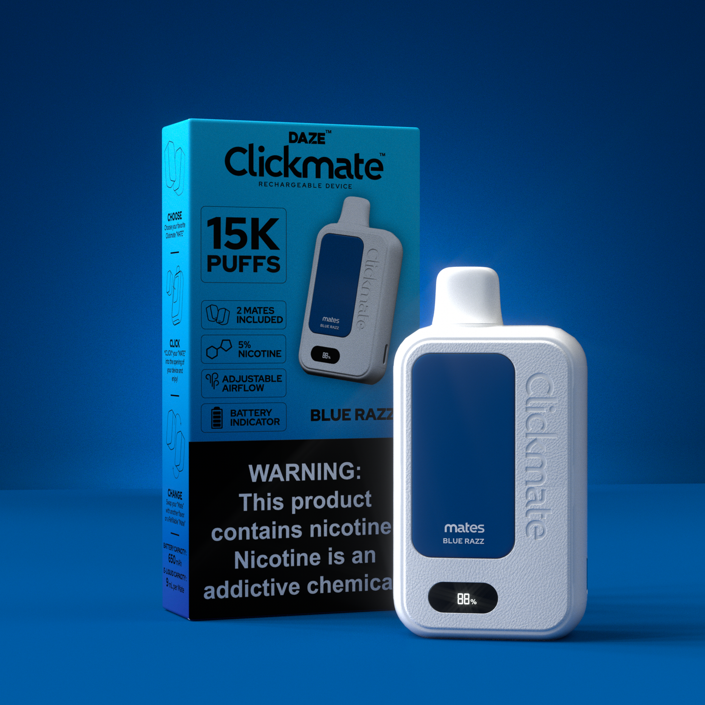 7 Daze Clickmate 15000 Puffs Disposable Vape Device Starter Kit
