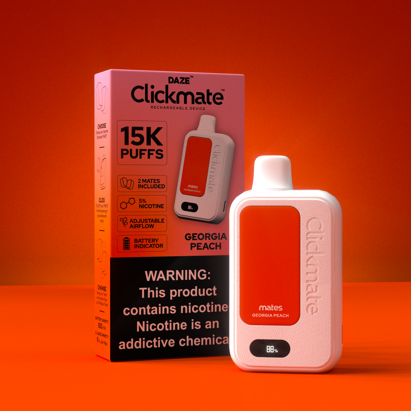 7 Daze Clickmate 15000 Puffs Disposable Vape Device Starter Kit