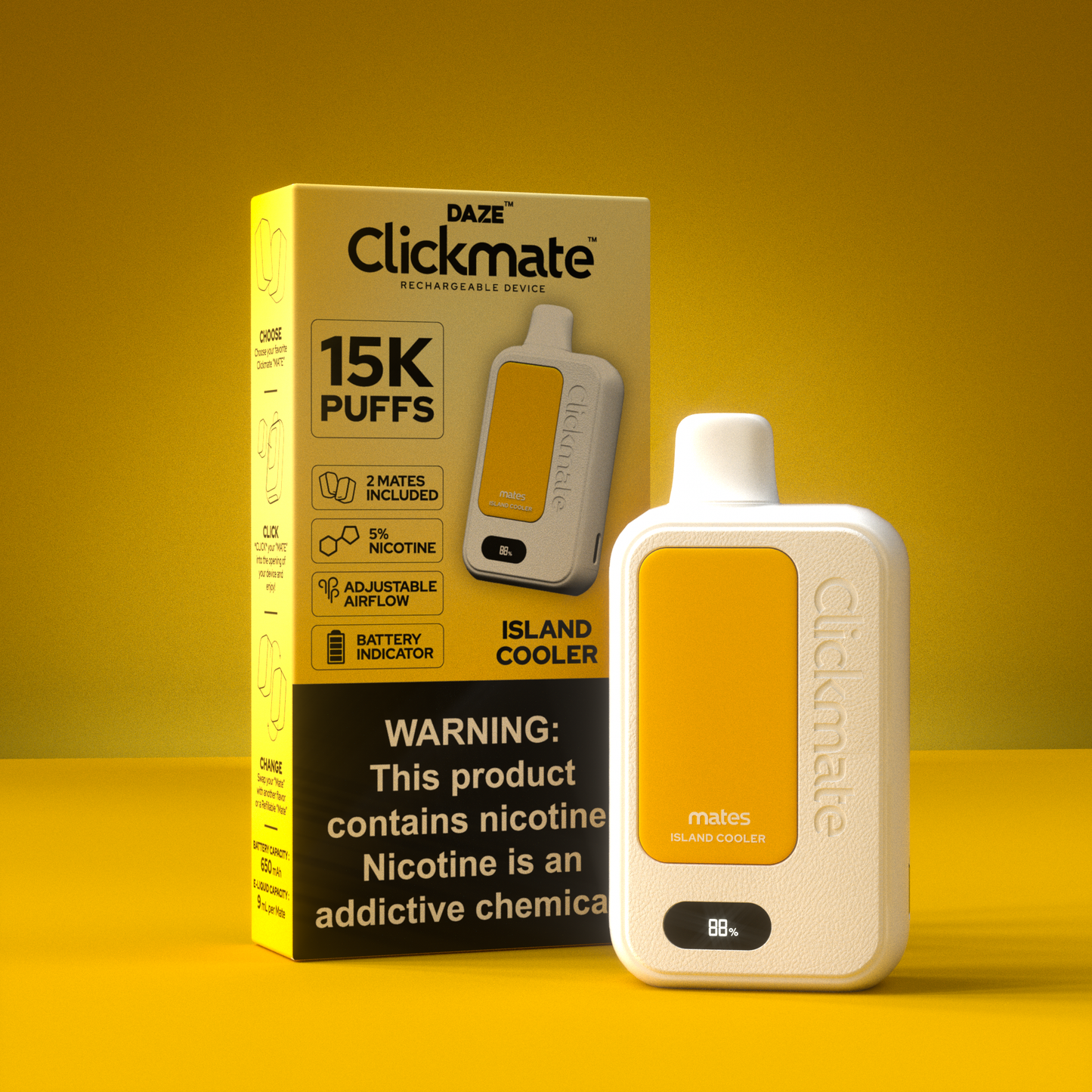 7 Daze Clickmate 15000 Puffs Disposable Vape Device Starter Kit