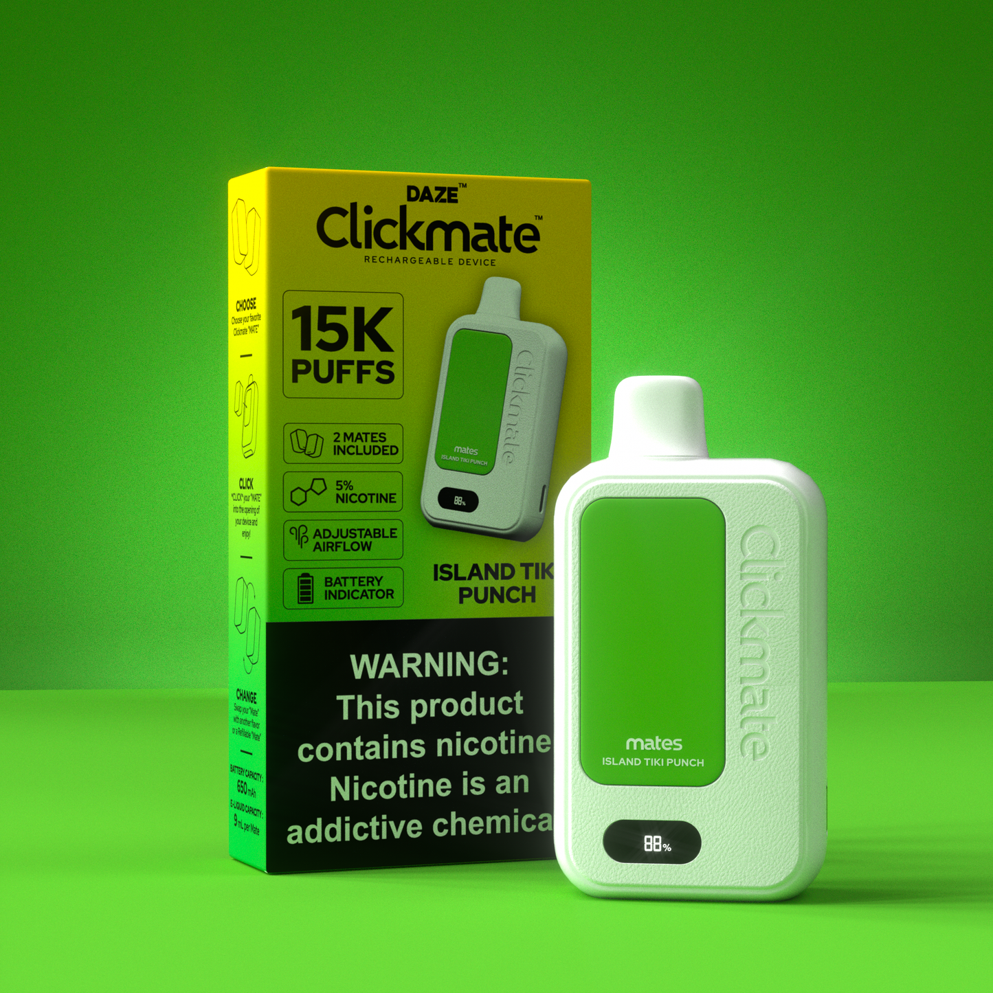 7 Daze Clickmate 15000 Puffs Disposable Vape Device Starter Kit