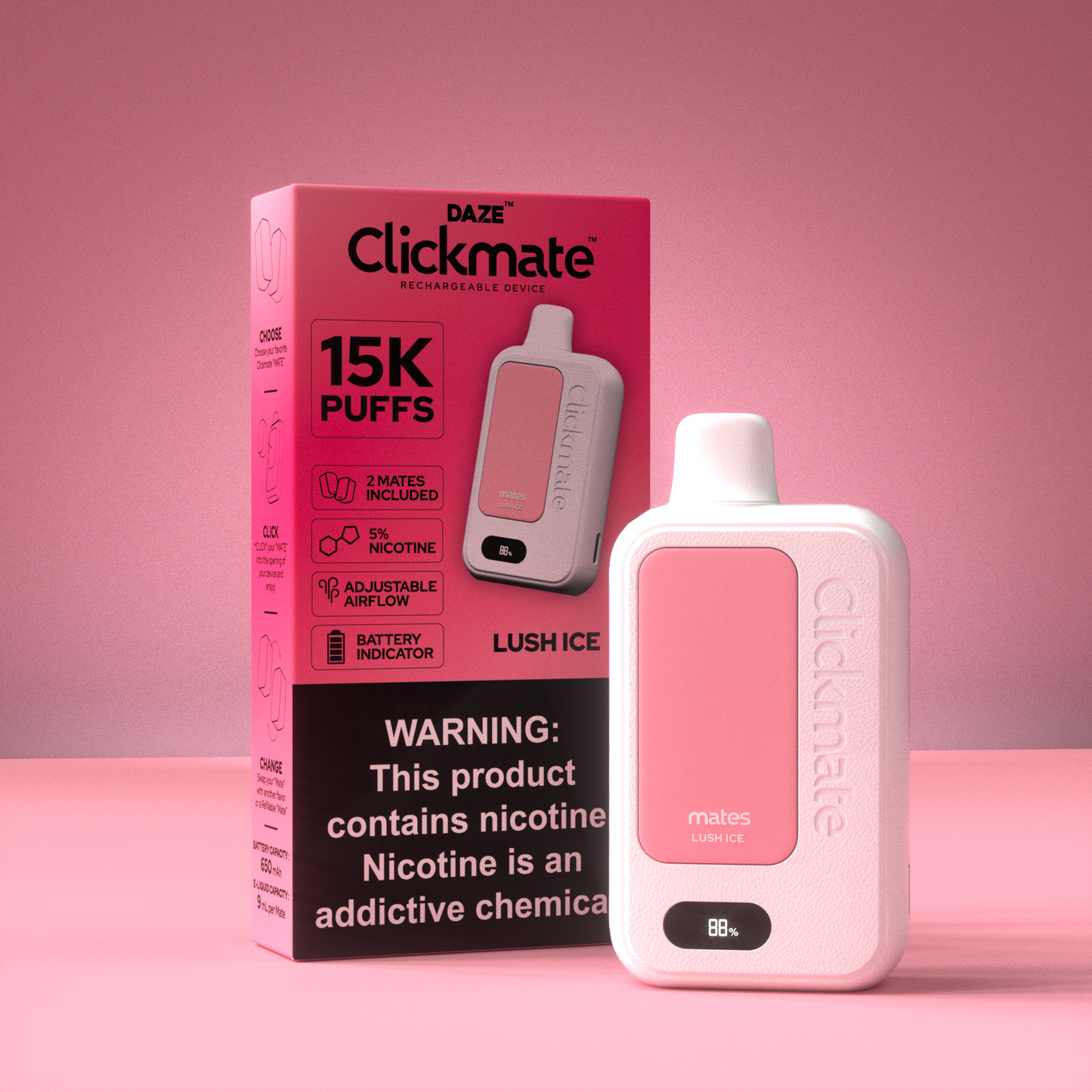 7 Daze Clickmate 15000 Puffs Disposable Vape Device Starter Kit