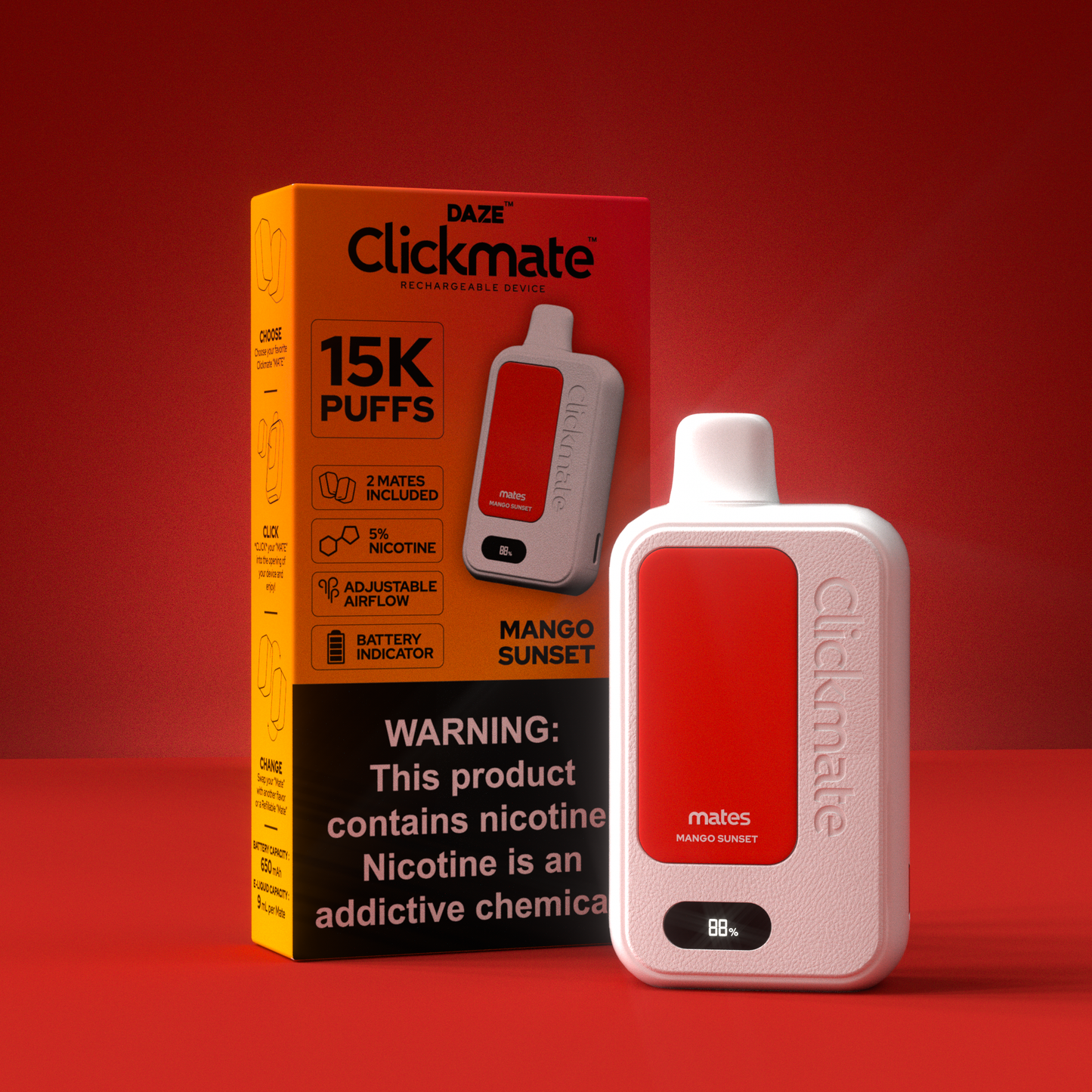 7 Daze Clickmate 15000 Puffs Disposable Vape Device Starter Kit