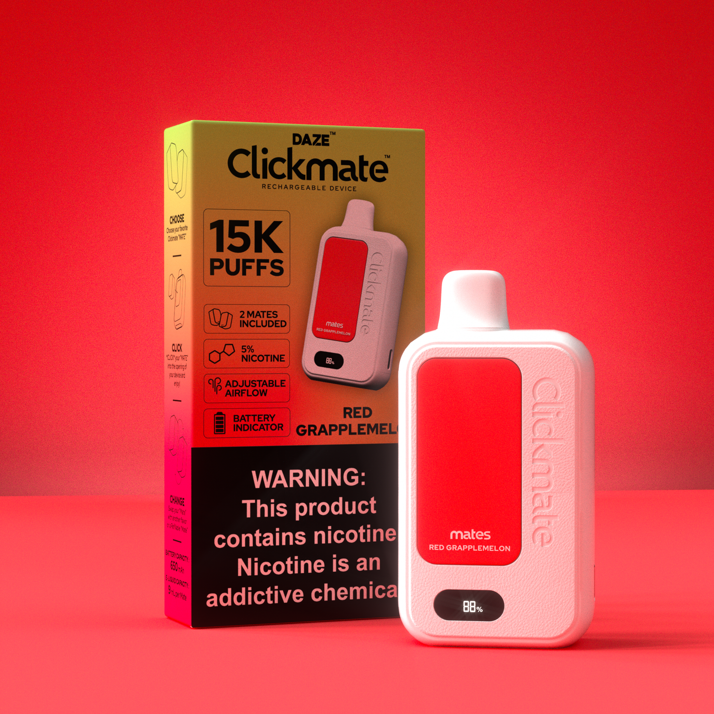 7 Daze Clickmate 15000 Puffs Disposable Vape Device Starter Kit