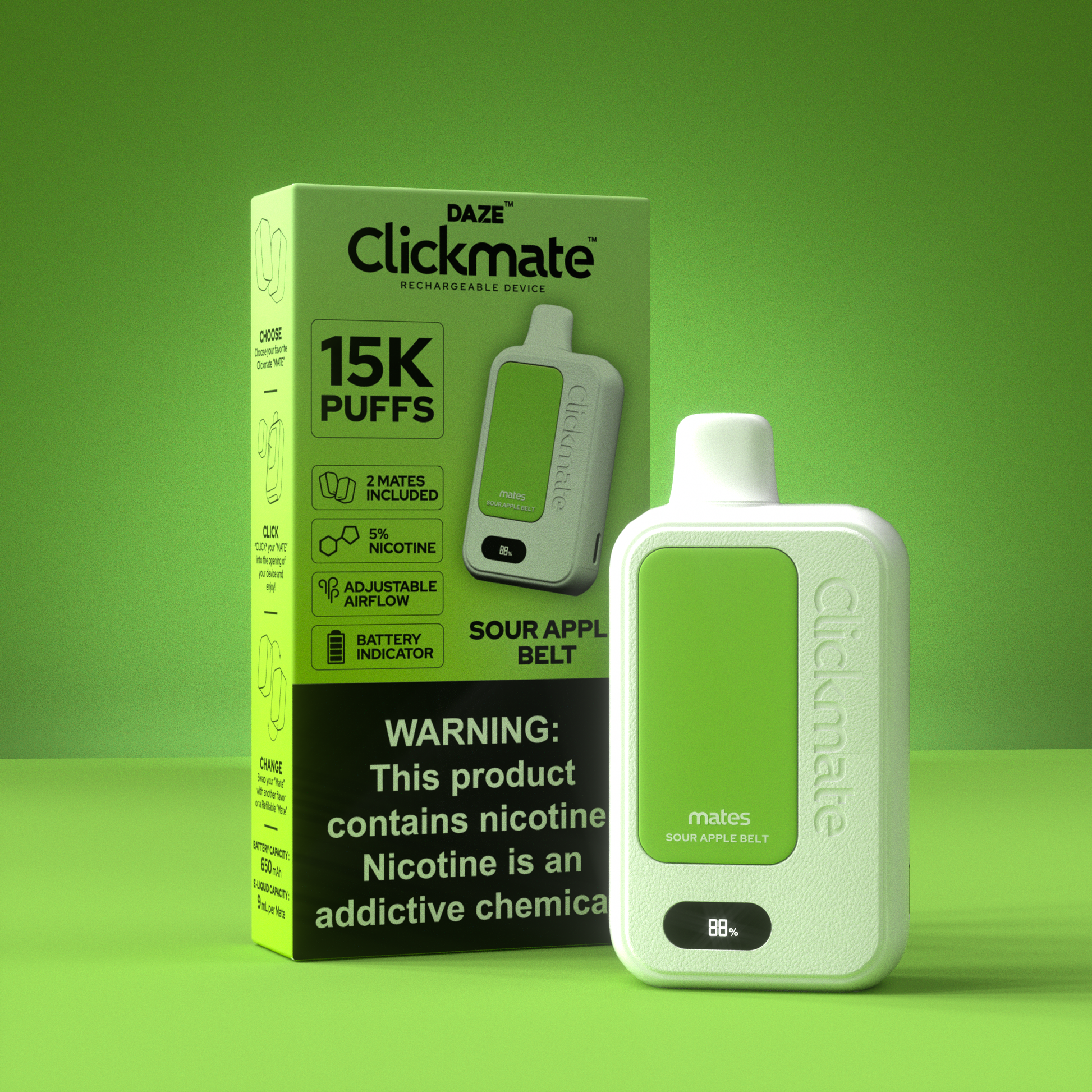 7 Daze Clickmate 15000 Puffs Disposable Vape Device Starter Kit