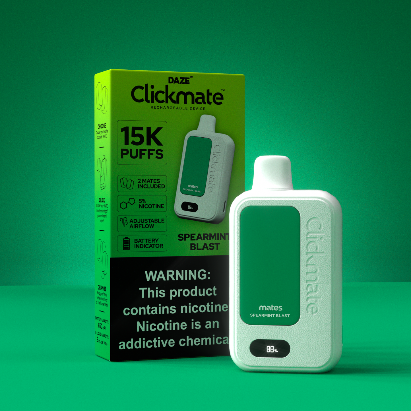 7 Daze Clickmate 15000 Puffs Disposable Vape Device Starter Kit