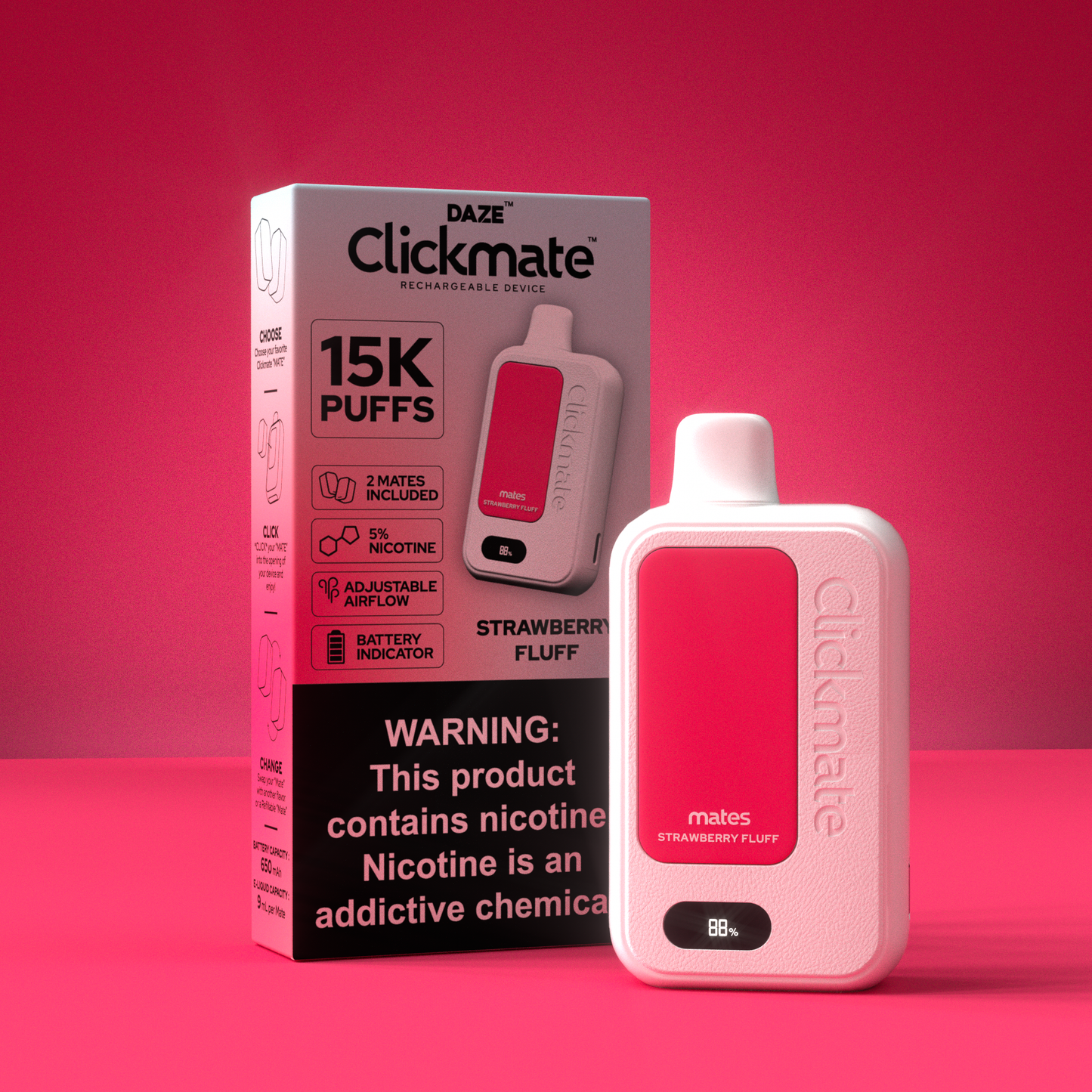 7 Daze Clickmate 15000 Puffs Disposable Vape Device Starter Kit
