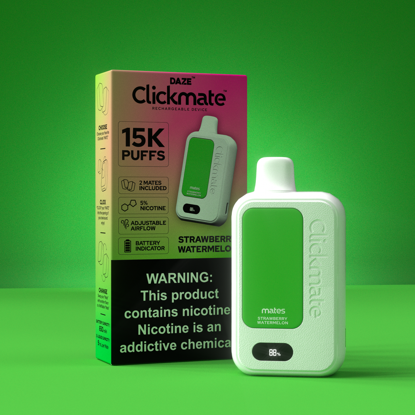 7 Daze Clickmate 15000 Puffs Disposable Vape Device Starter Kit