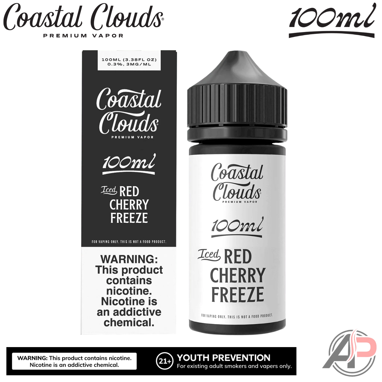 Coastal Clouds Iced Red Cherry Freeze E-Liquid 100mL