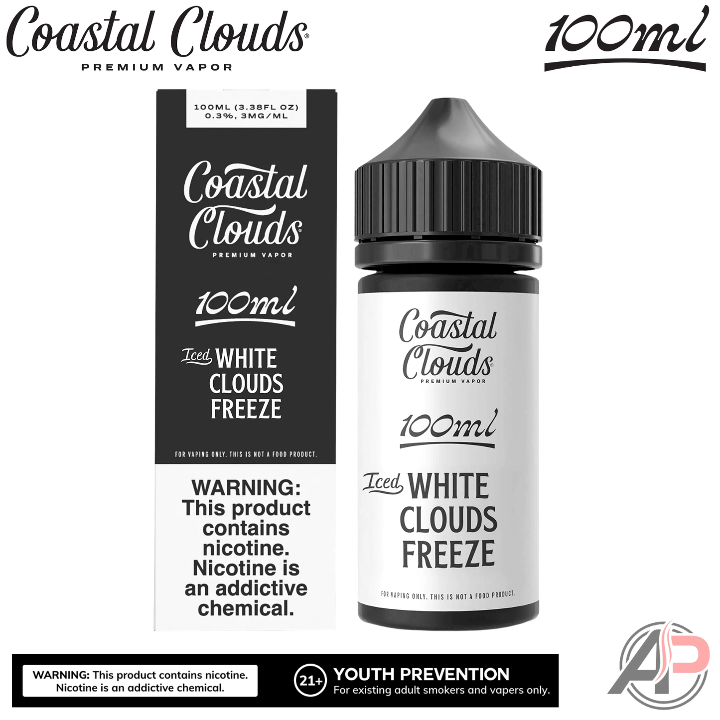 Coastal Clouds Iced White Clouds Freeze E-Liquid 100mL