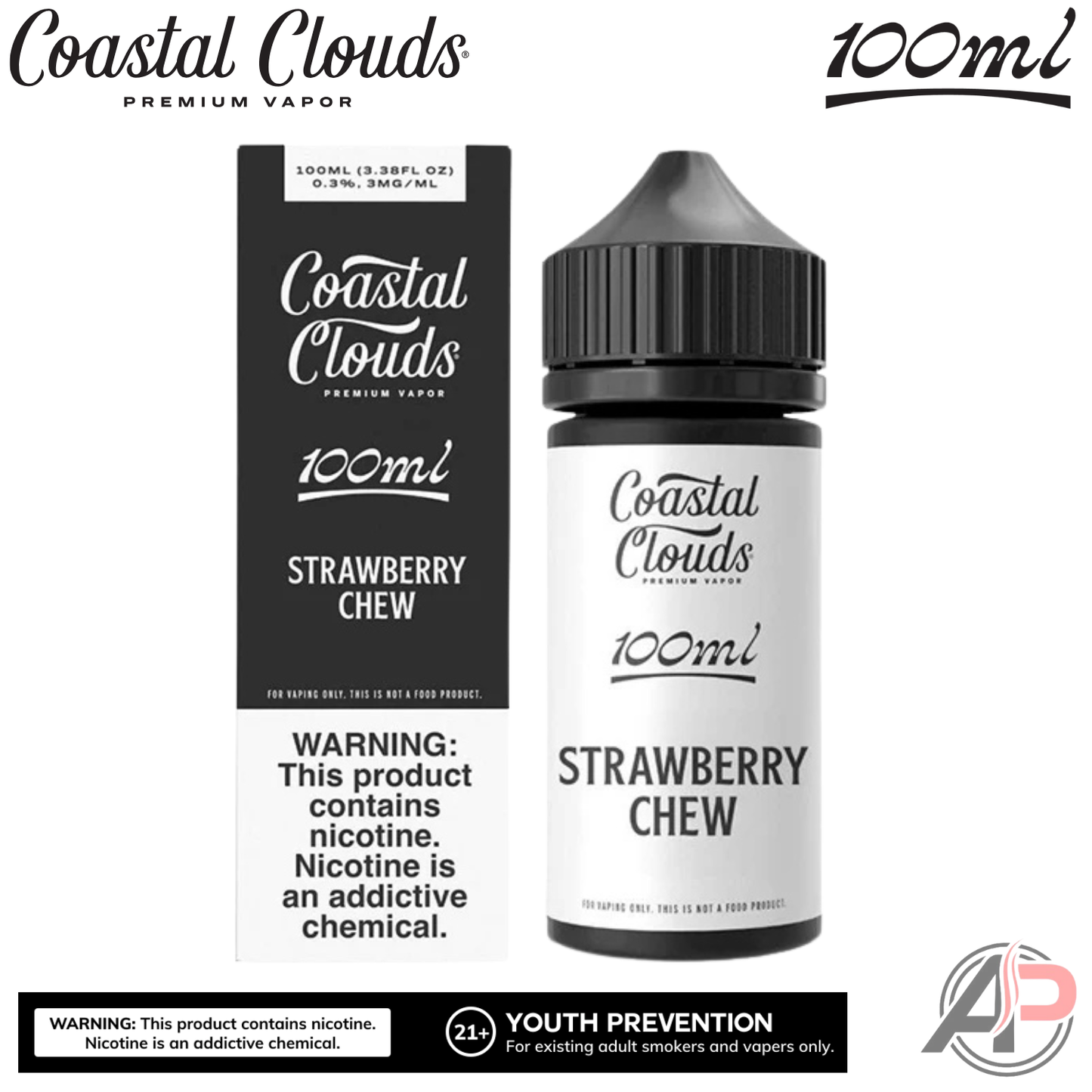 Coastal Clouds Strawberry Chew E-Liquid 100mL