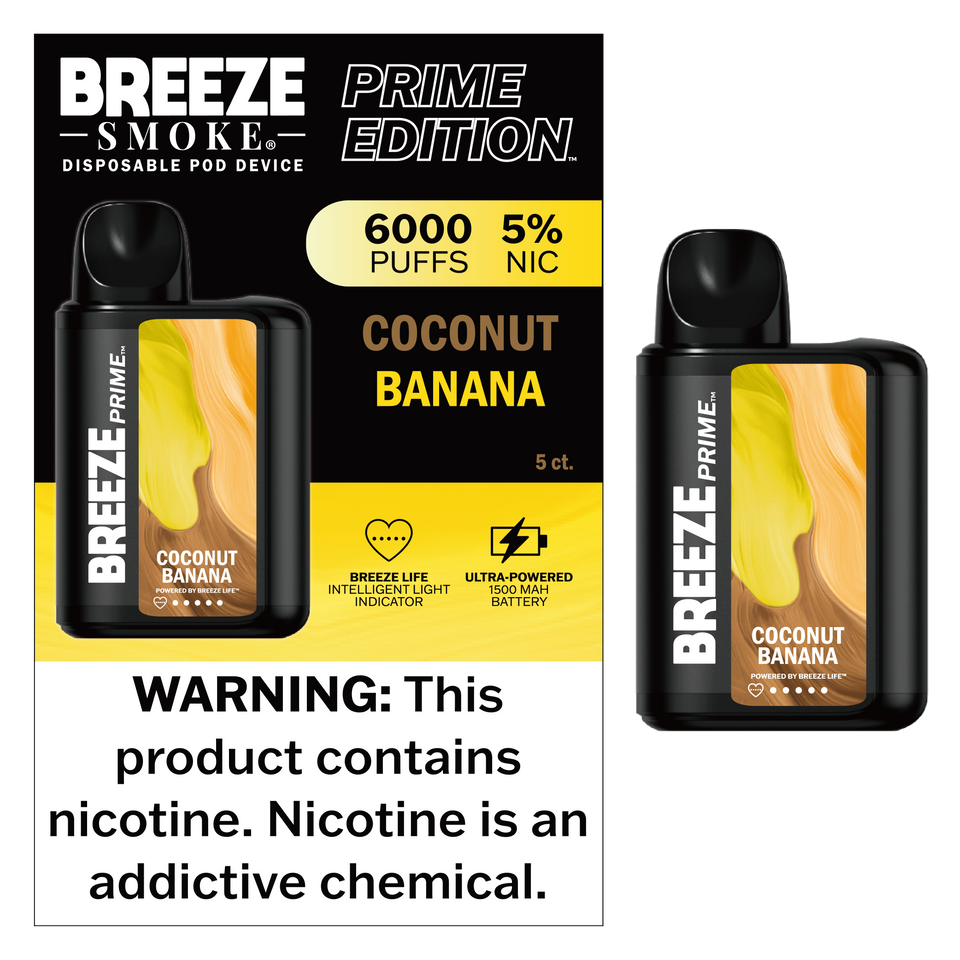 Breeze Smoke Prime Edition 6000 Puff Disposable Vape Device