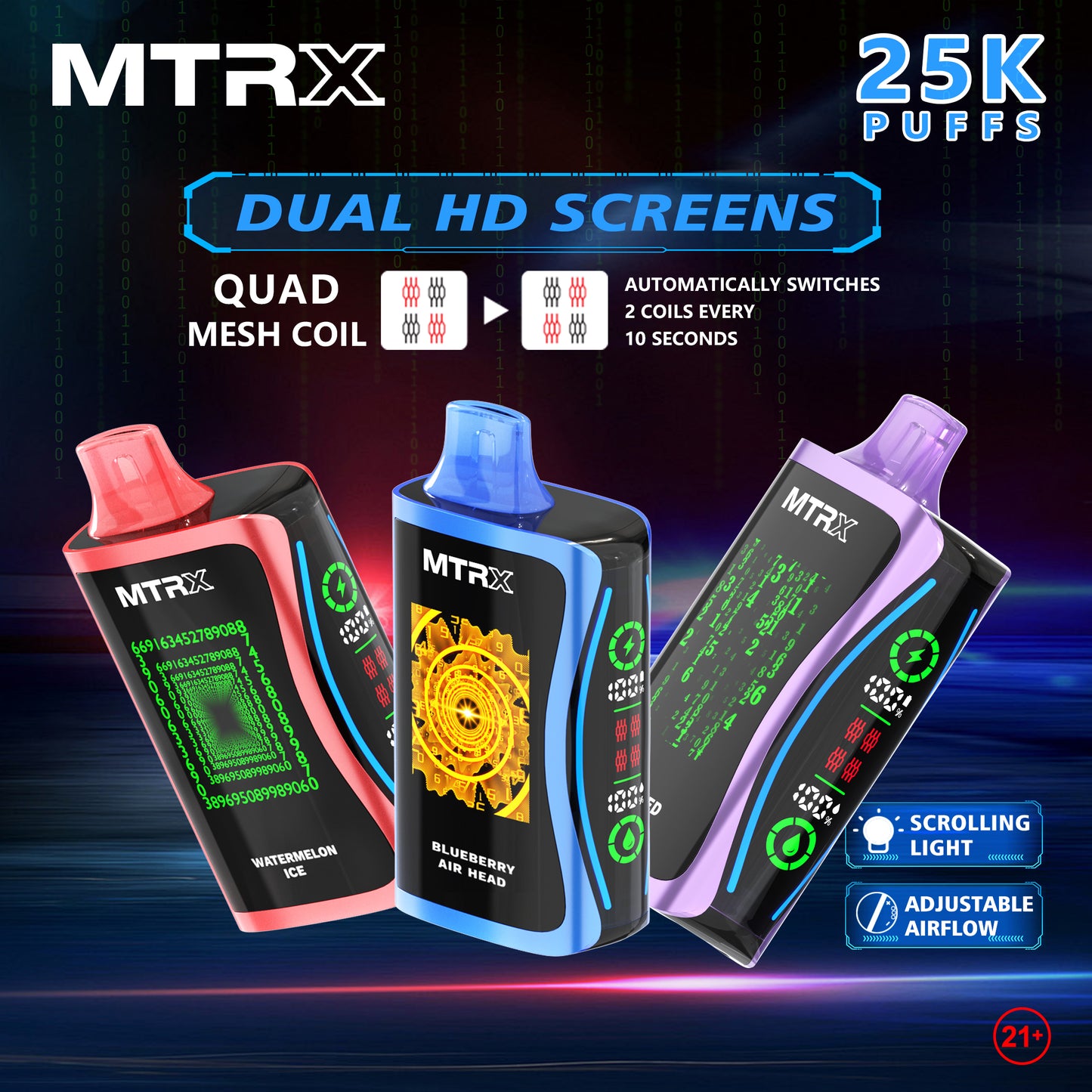 MTRX MX 25000 Puffs Disposable Vape Device