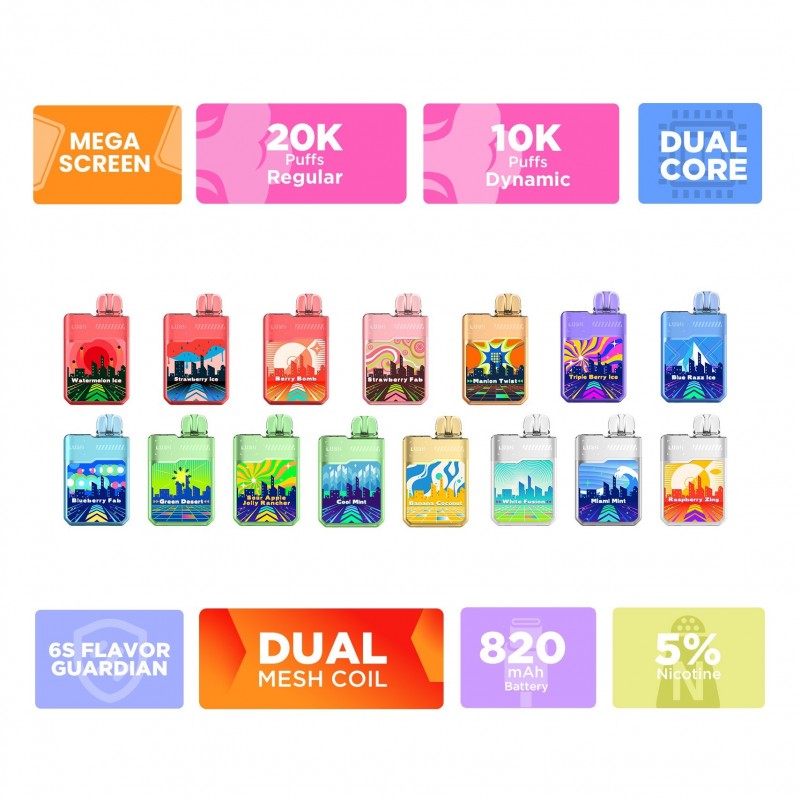 DigiFlavor Geek Bar Lush 20000 Puffs Disposable Vape Device