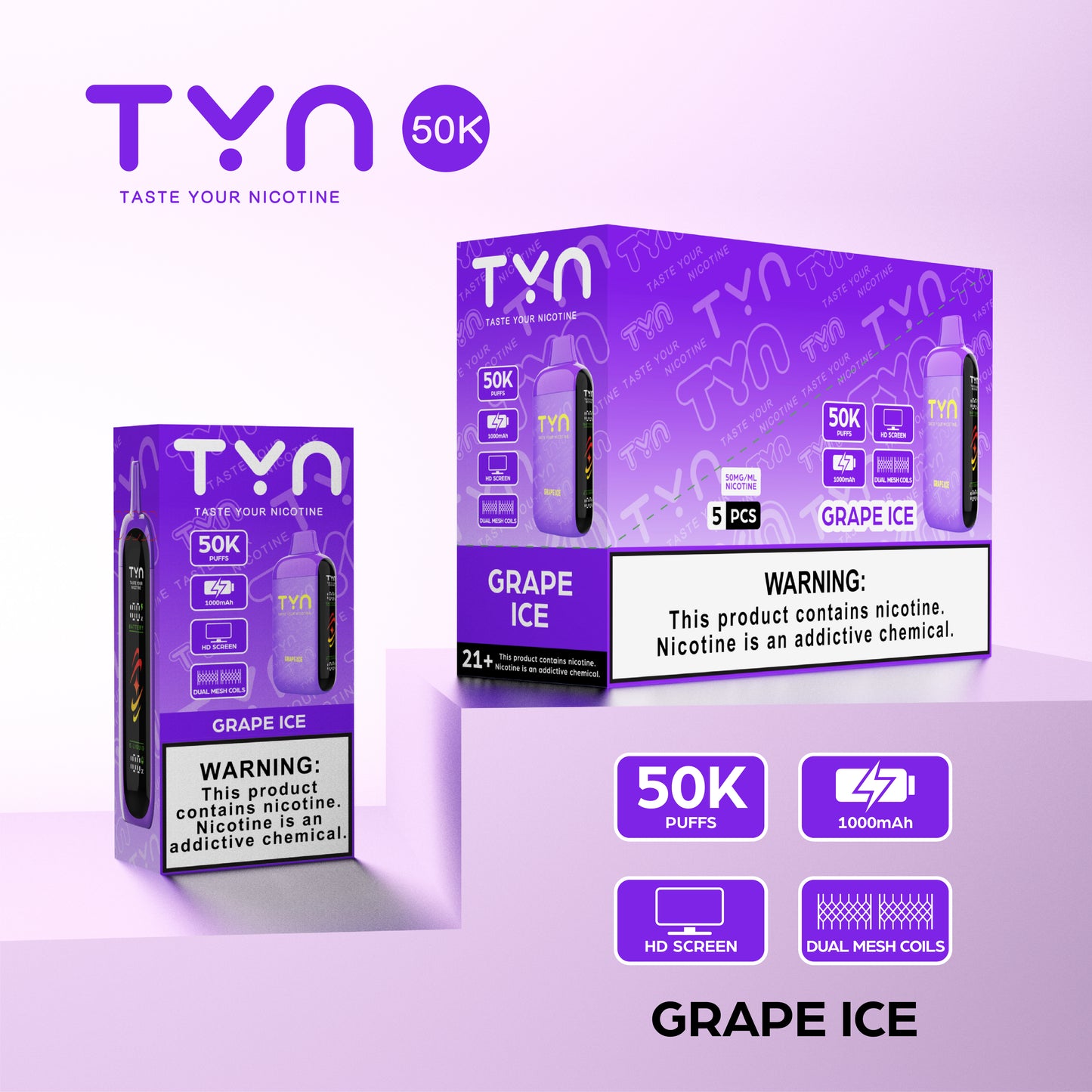 Tyn 50000 Puffs Disposable Vape Device