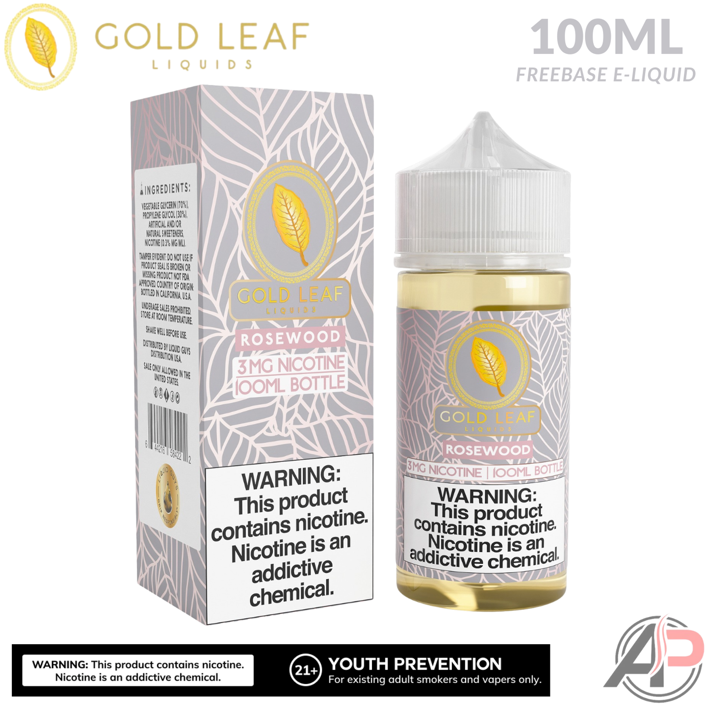 Gold Leaf Rosewood E-Liquid 100mL