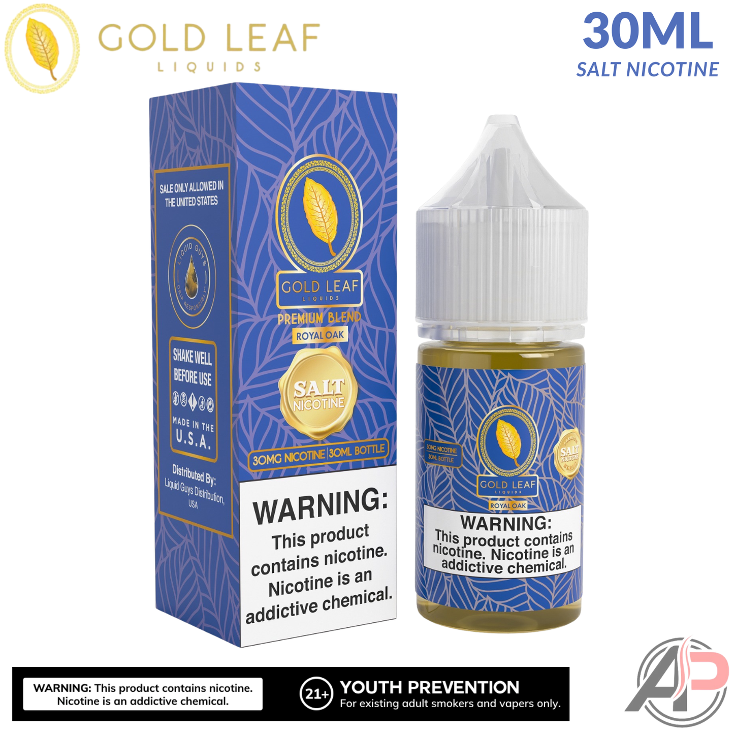 Gold Leaf Royal Oak Salt Nicotine 30mL