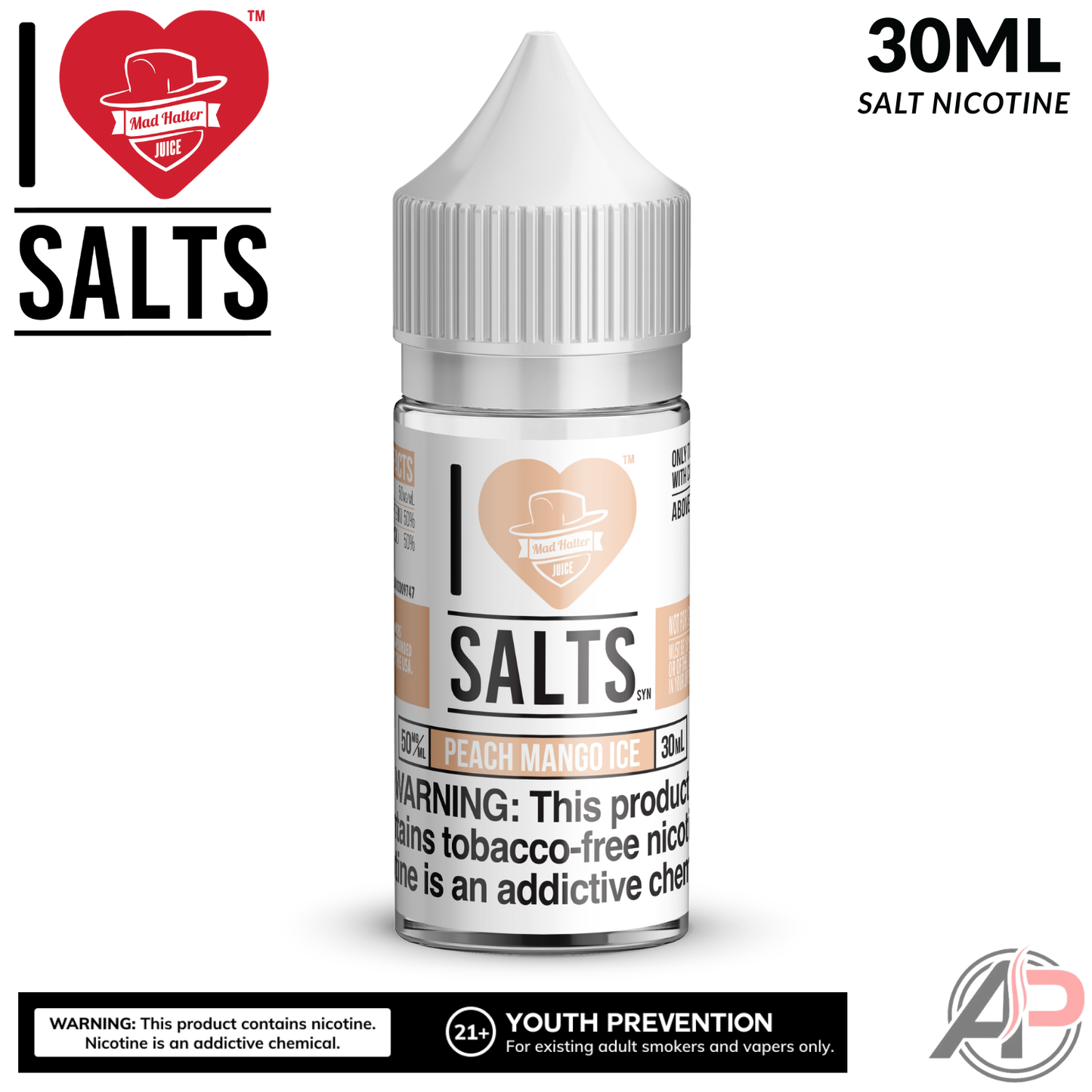 I Love Salts Peach Mango Iced Salt Nicotine 30mL