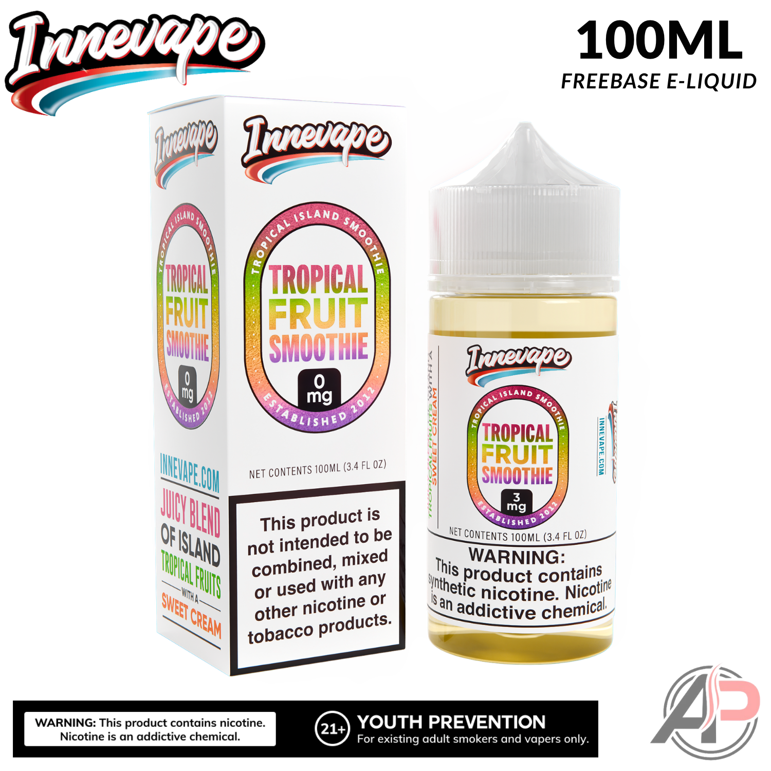 tropical vape liquid Innevape Tropical Fruit Smoothie E-Liquid 100mL – Apvs