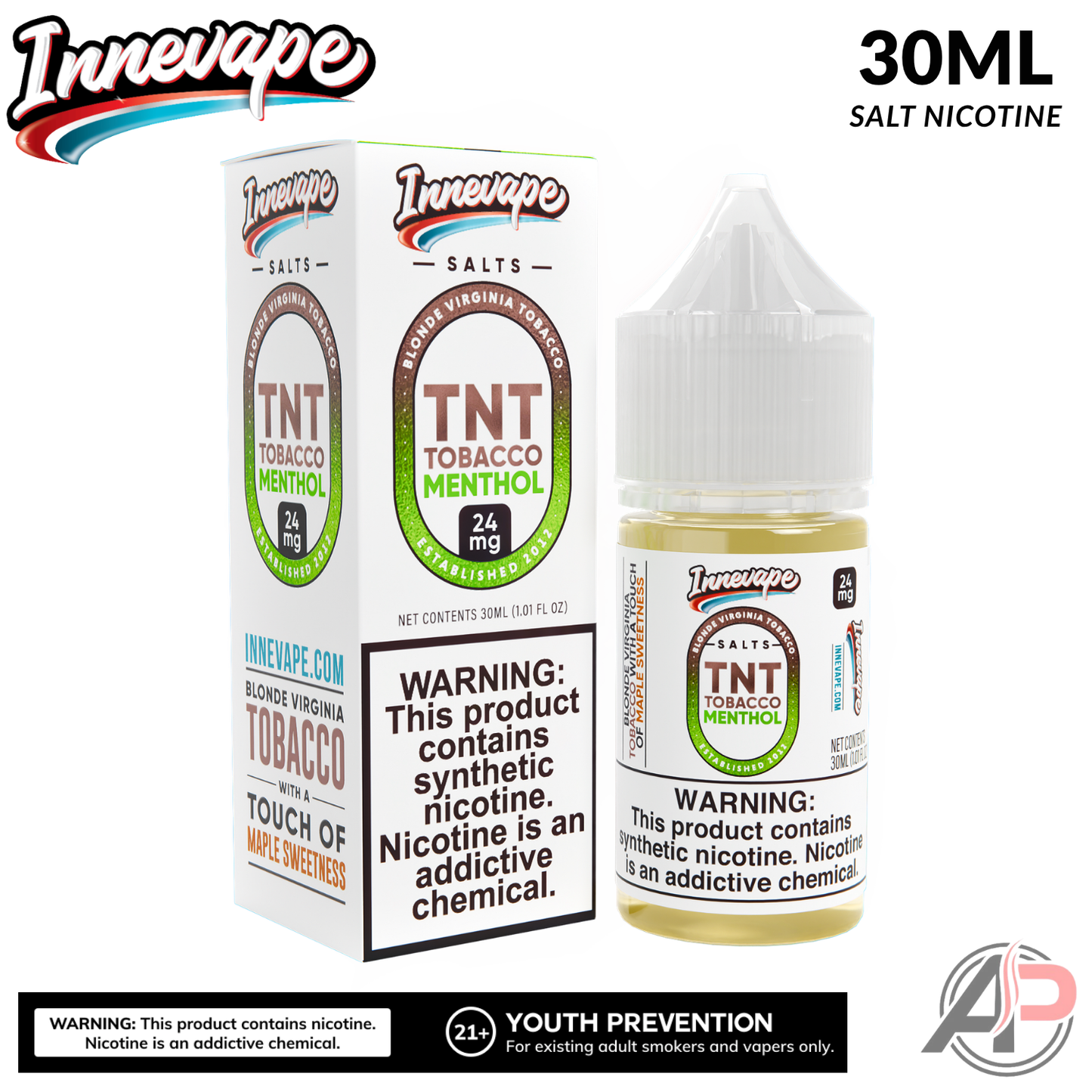 Innevape TNT Tobacco Menthol Salt Nicotine 30mL