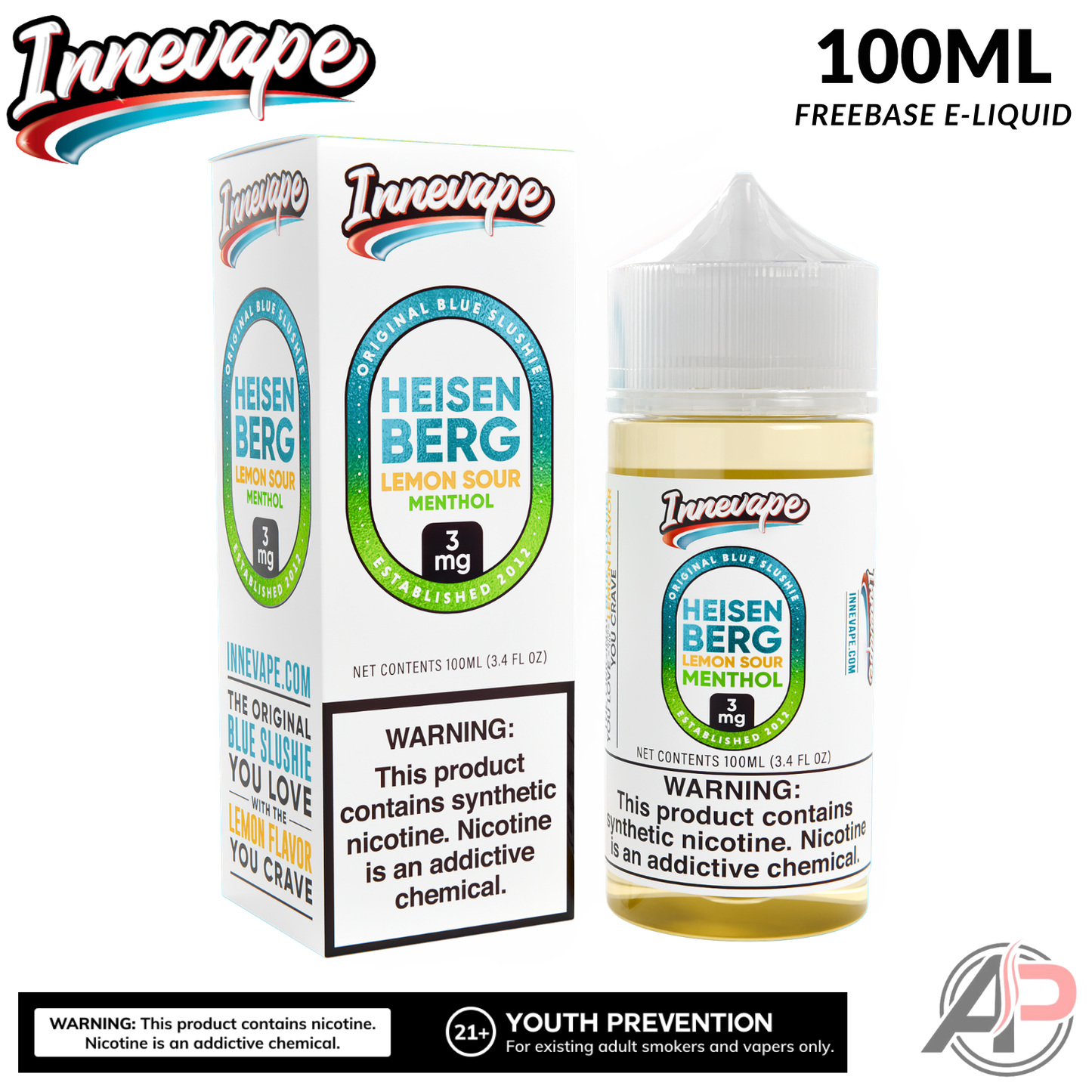 Innevape Heisenberg Lemon Sour Menthol E-Liquid 100mL