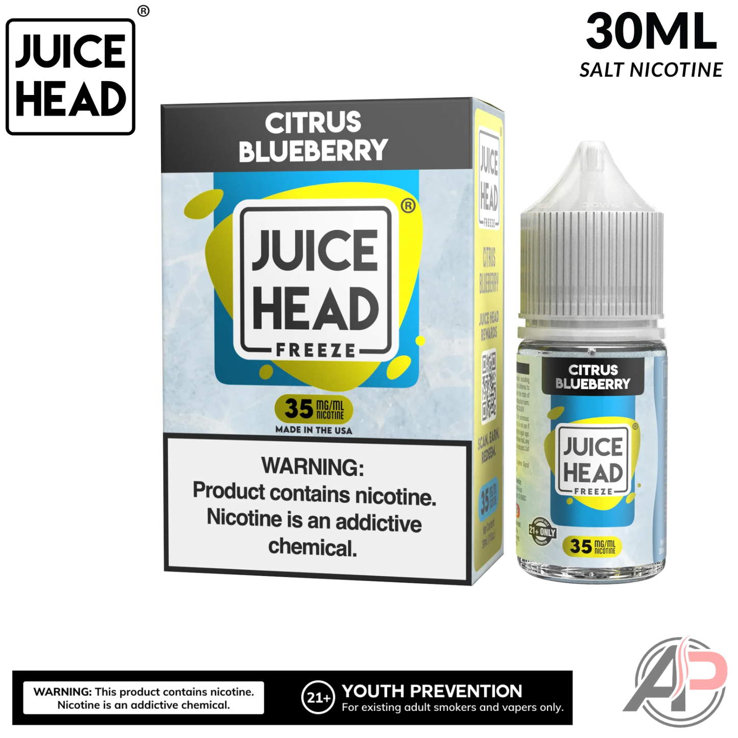 Juice Head Citrus Blueberry Freeze Salt Nicotine 30mL