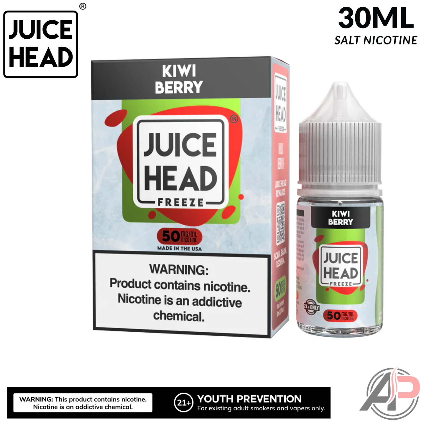 Juice Head Kiwi Berry Freeze Salt Nicotine 30mL