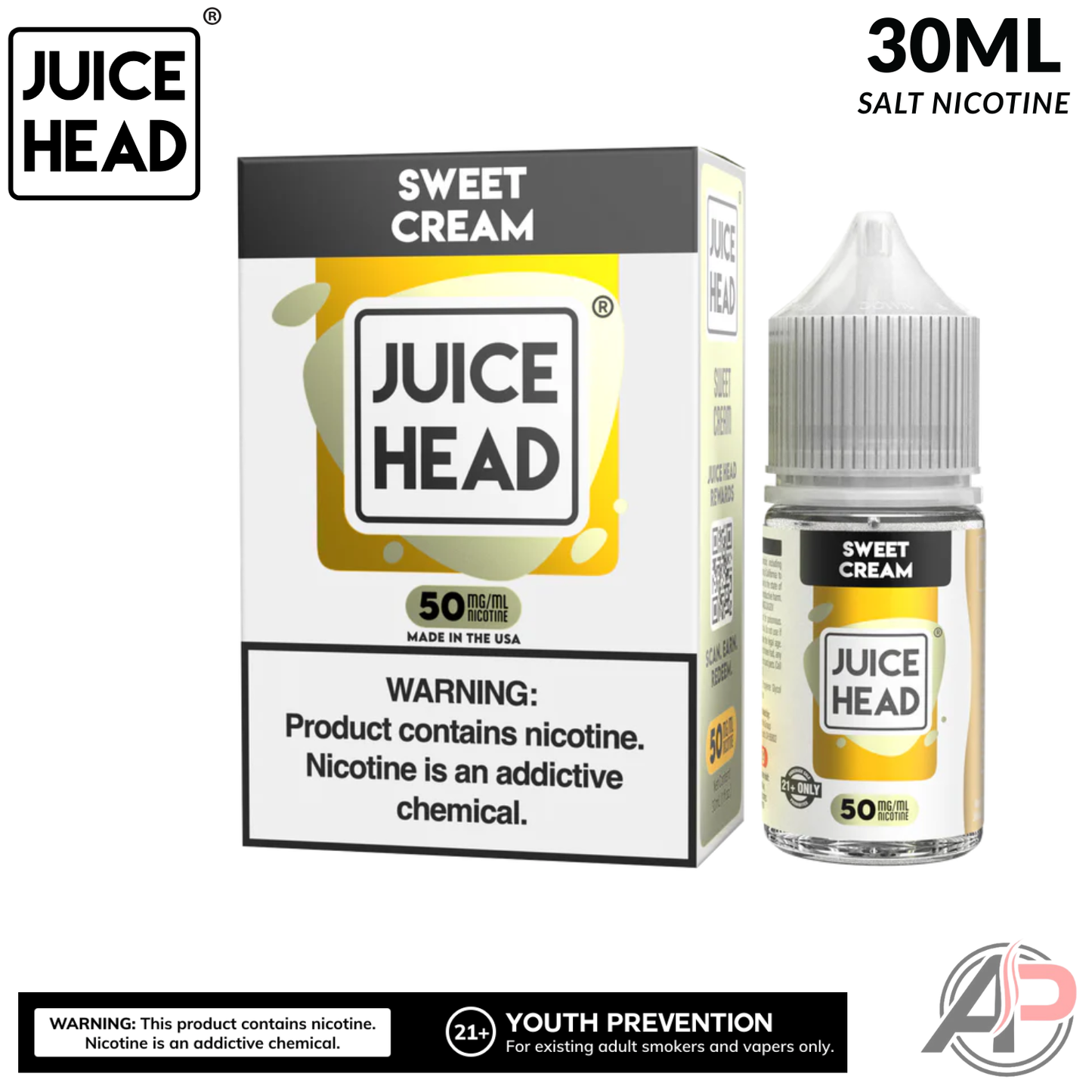 Juice Head Sweet Cream Salt Nicotine 30mL