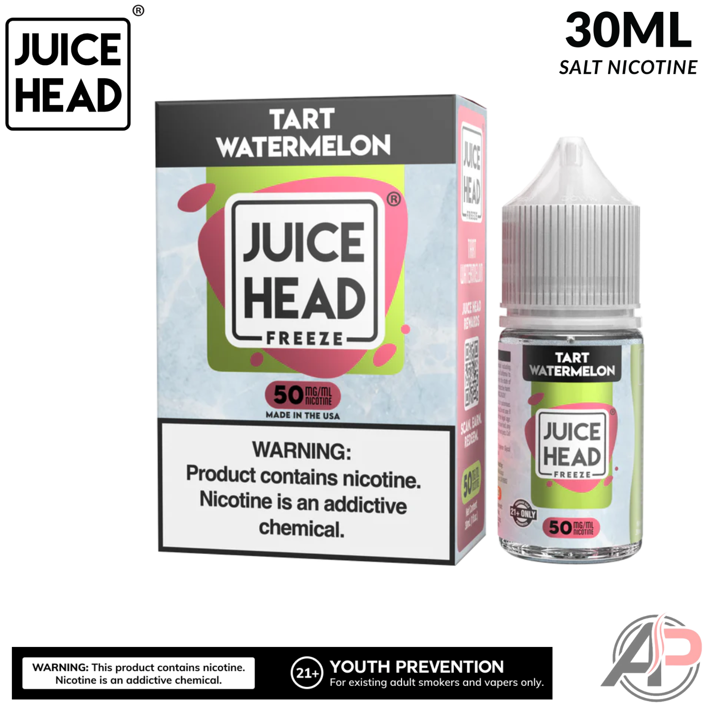 Juice Head Tart Watermelon Freeze Salt Nicotine 30mL