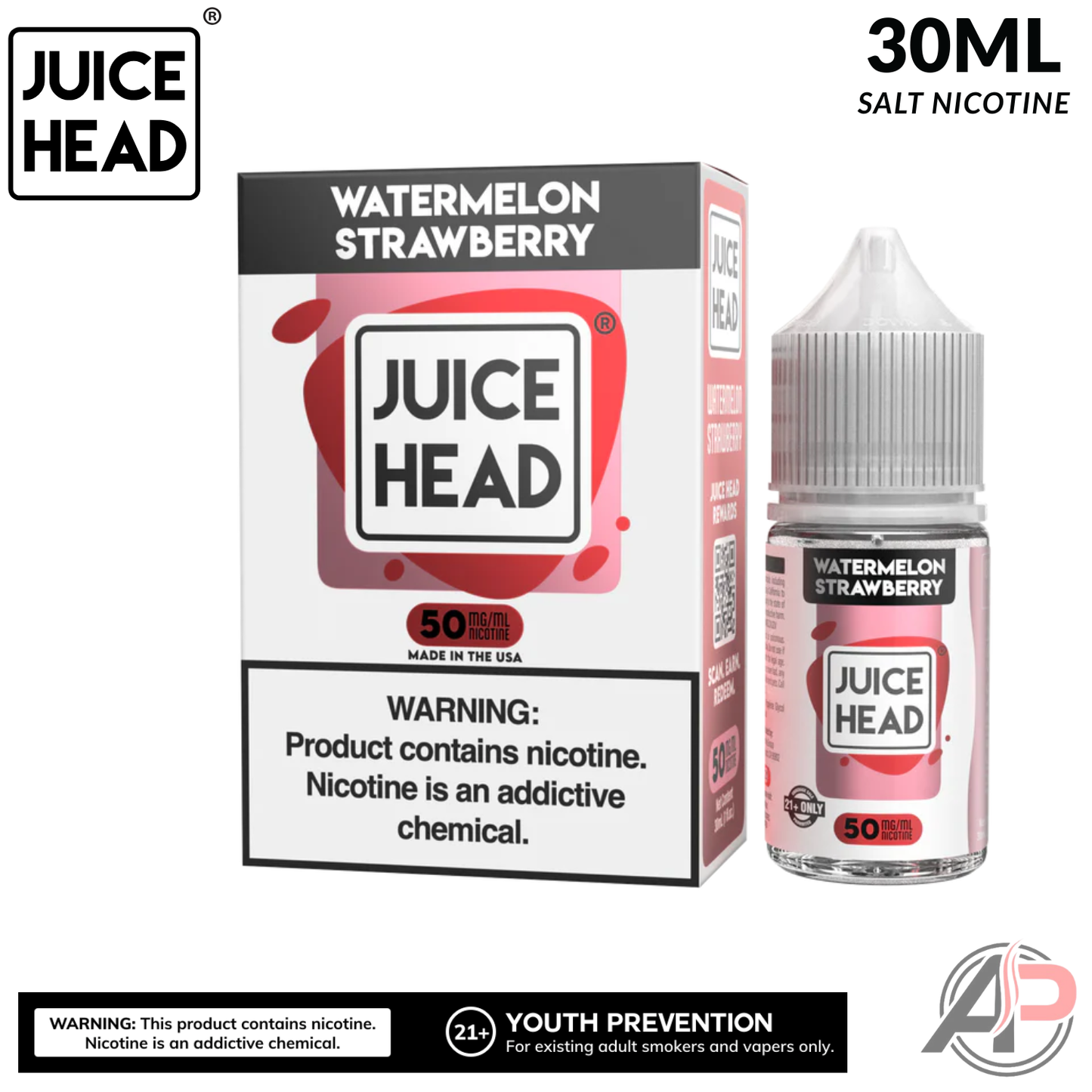 Juice Head Watermelon Strawberry Salt Nicotine 30mL