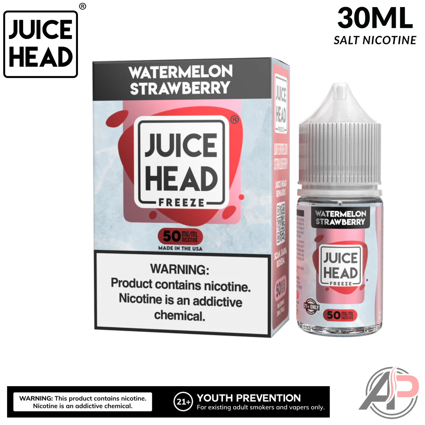 Juice Head Watermelon Strawberry Freeze Salt Nicotine 30mL