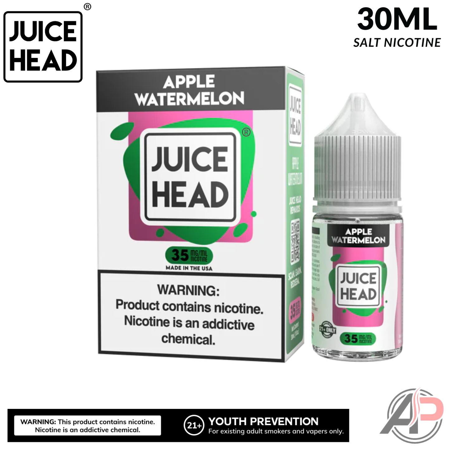 Juice Head Apple Watermelon Salt nicotine 30mL