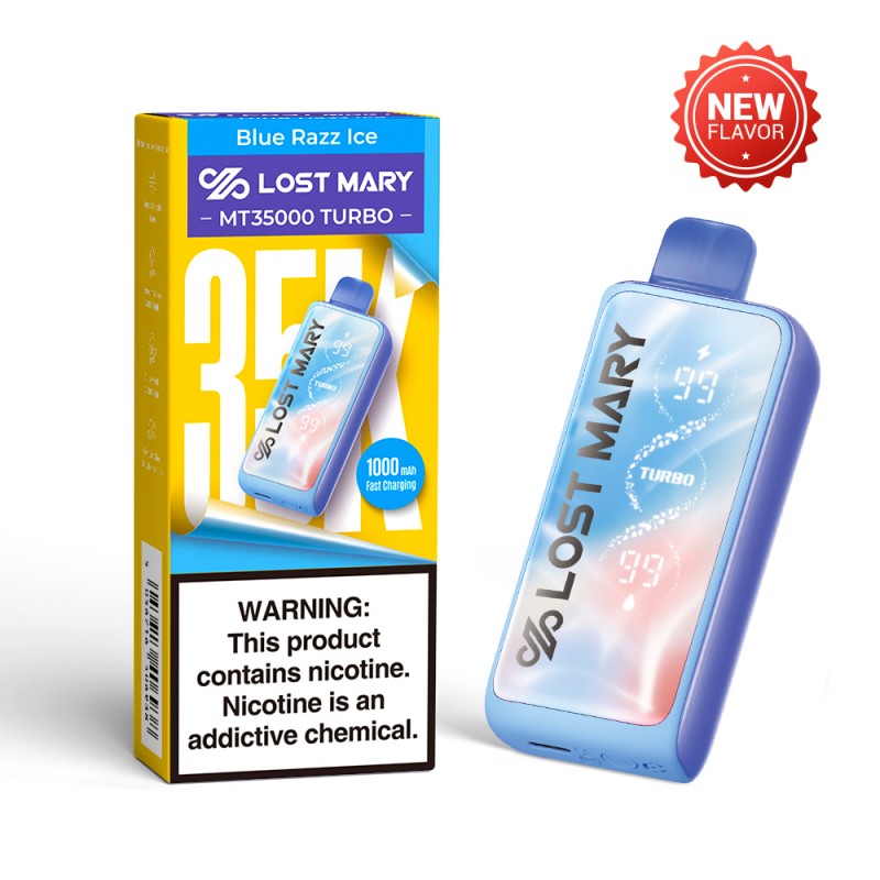 Lost Mary MT35000 Turbo Disposable Vape Device Blue Razz Ice