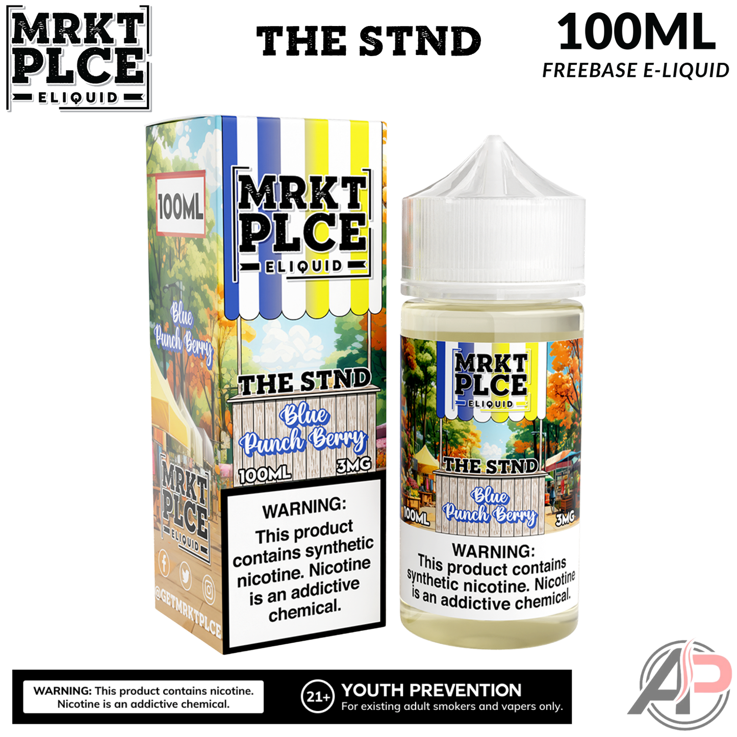 MRKT PLCE Blue Punch Berry THE STND E-Liquid 100mL