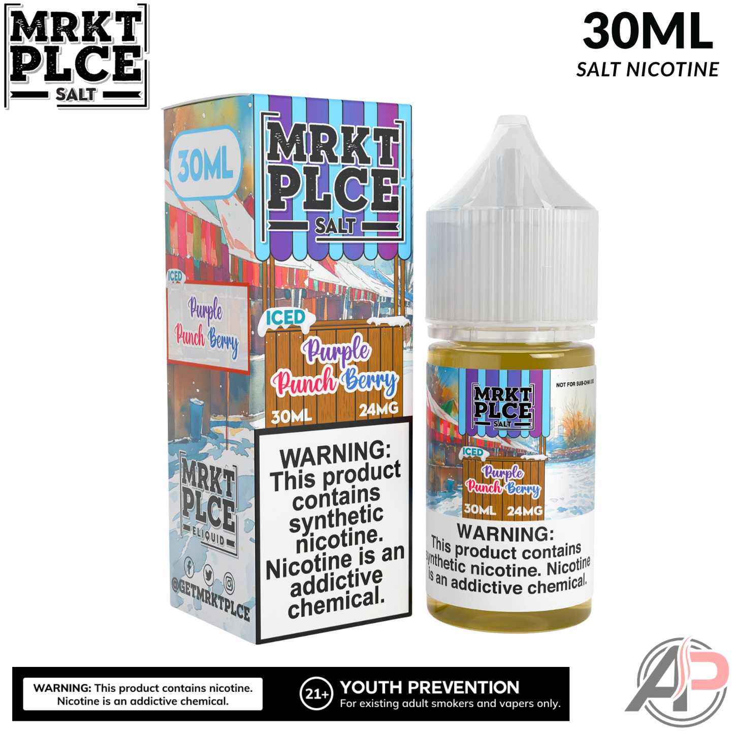MRKT PLCE Iced Purple Punchberry Salt Nicotine 30mL