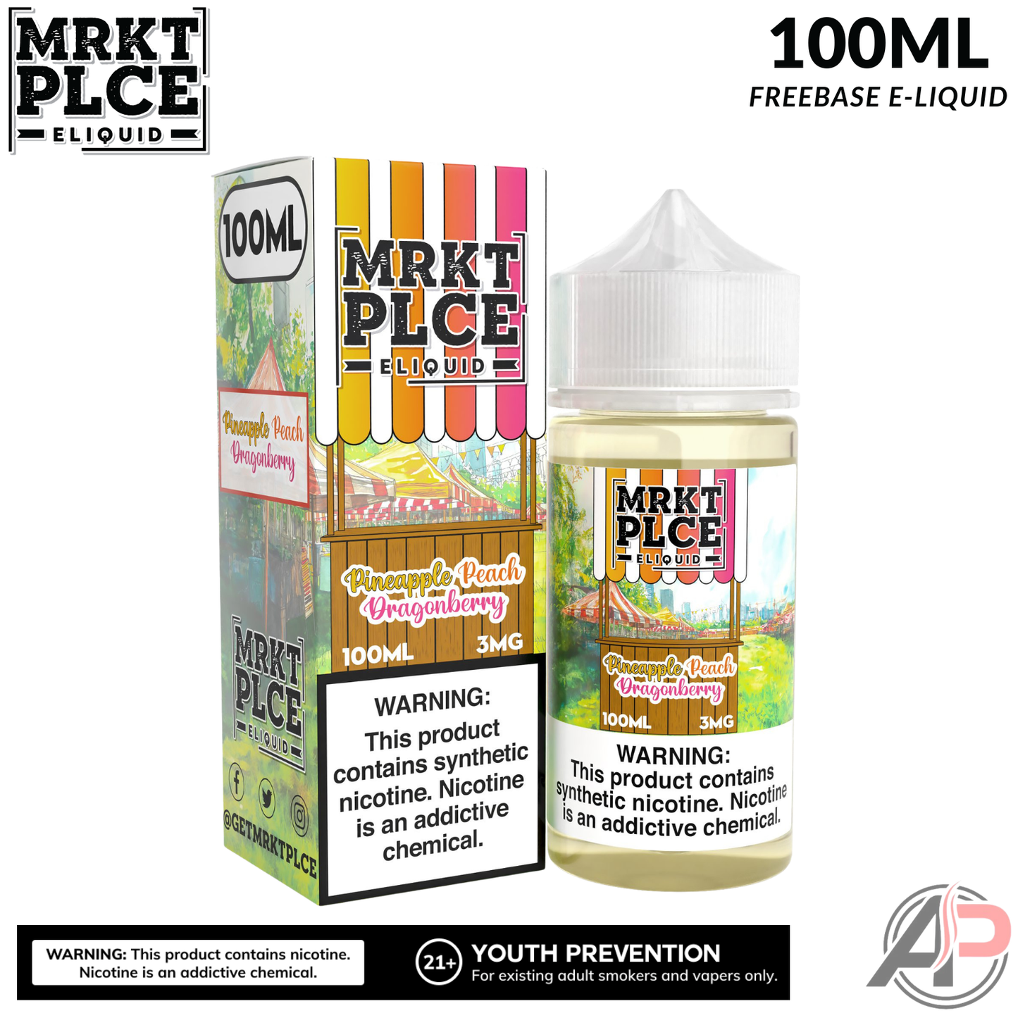 MRKT PLCE Pineapple Peach Dragonberry E-Liquid 100mL
