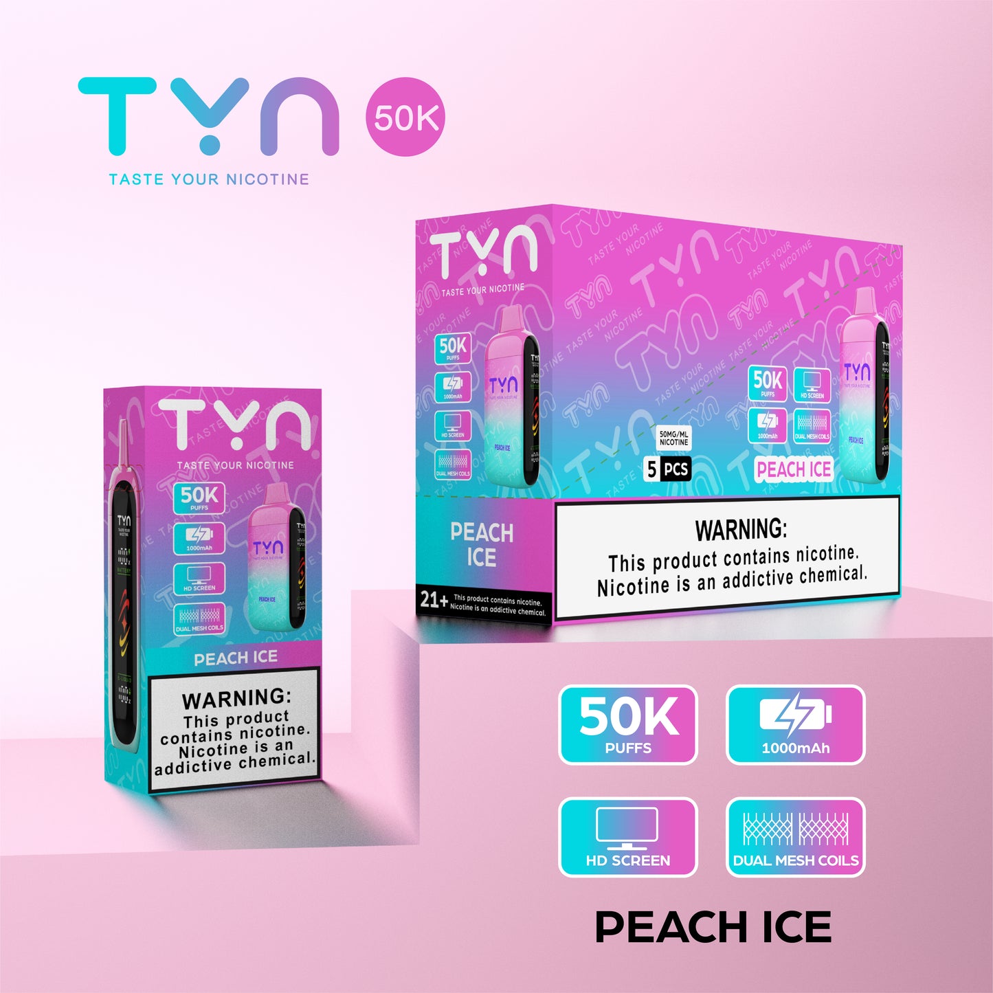 Tyn 50000 Puffs Disposable Vape Device
