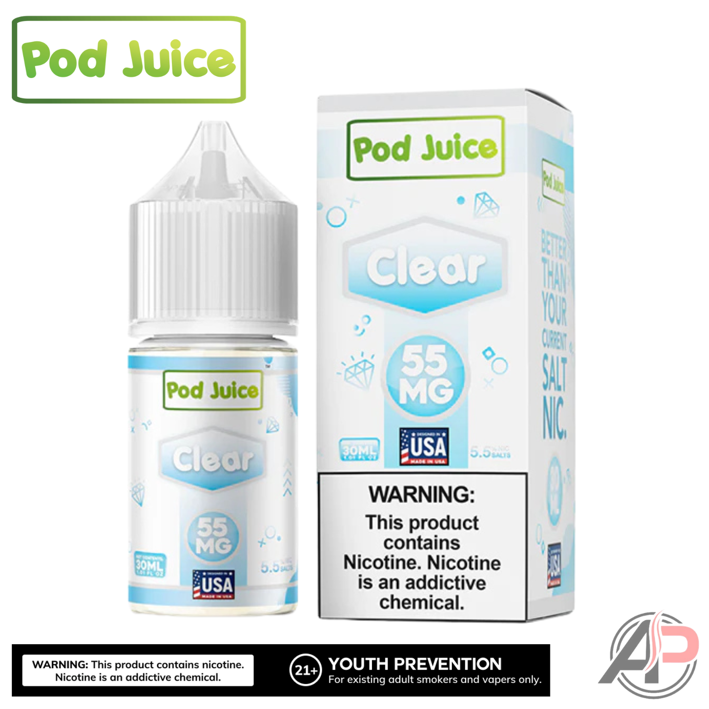 Pod Juice Clear Salt Nicotine 30mL