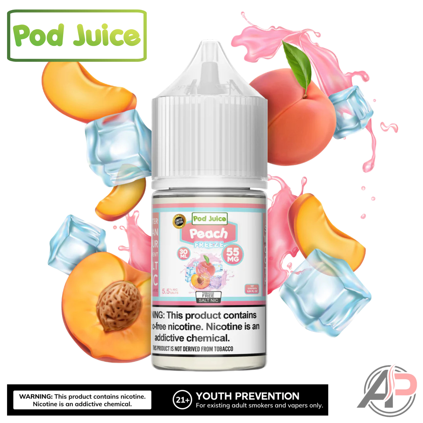 Pod Juice Peach Freeze Salt Nicotine 30mL