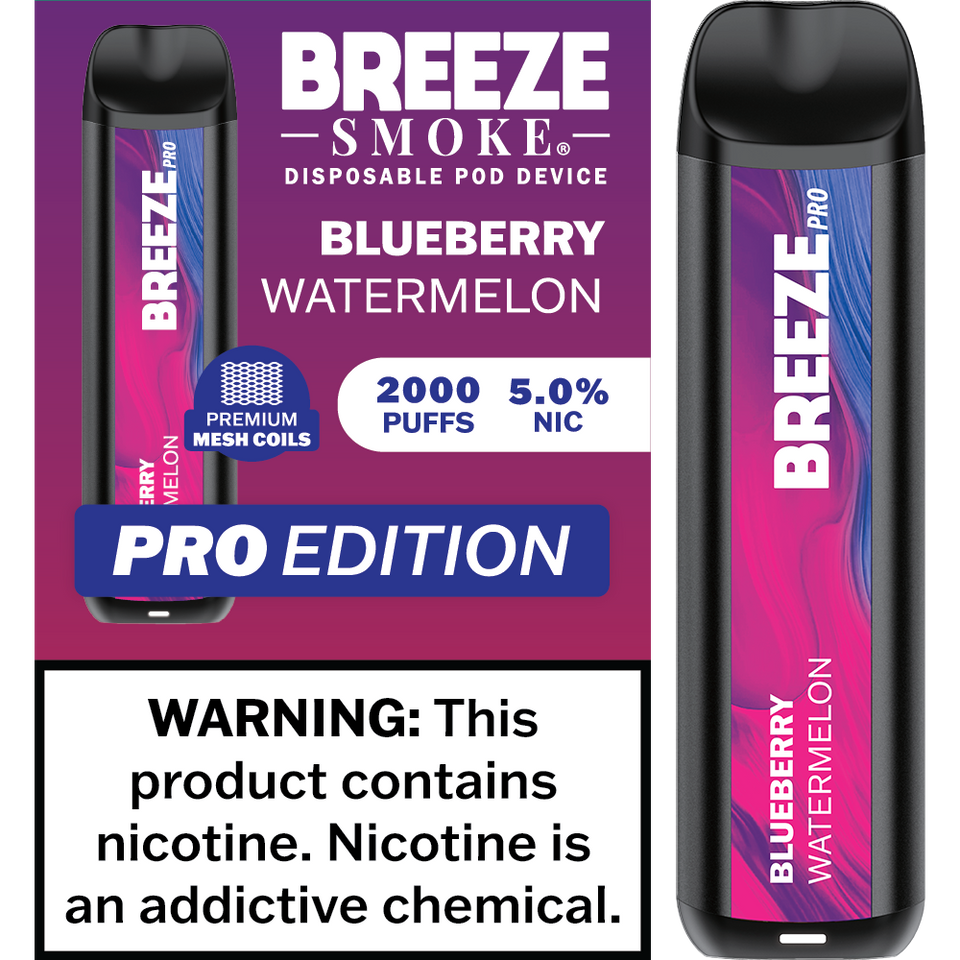 Breeze Smoke Pro Edition 2000 Puff Disposable Vape Device