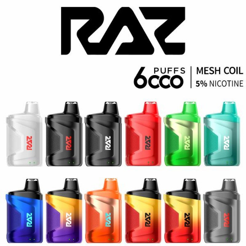 Raz CA6000 Vape 6K Puffs All Flavors Apvs Raz CA6000 Vape 6K Puffs All Flavors Apvs