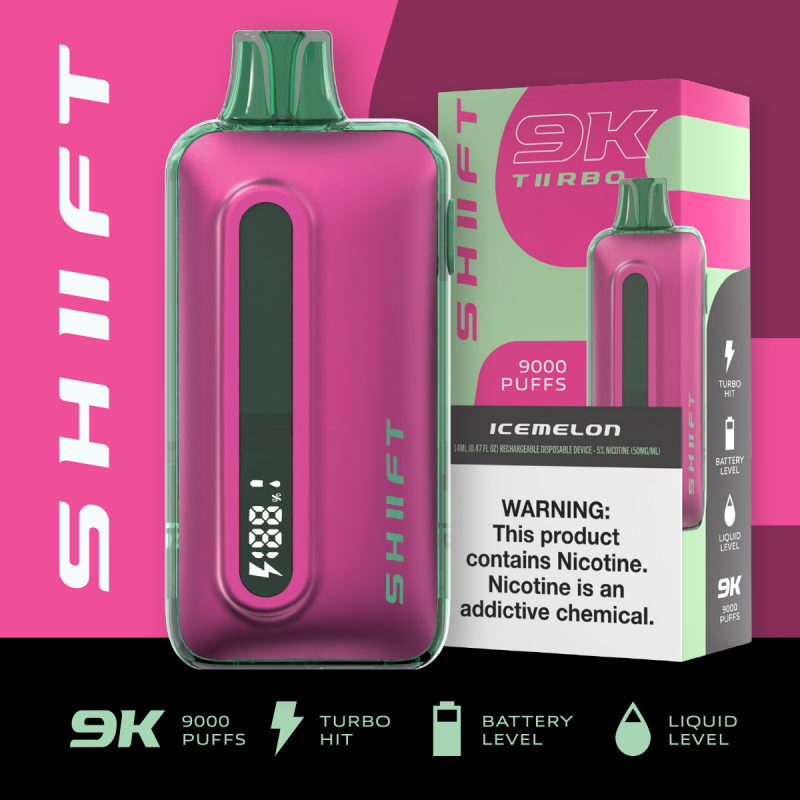 Shiift Tiirbo 9000 Puffs Disposable Vape Device
