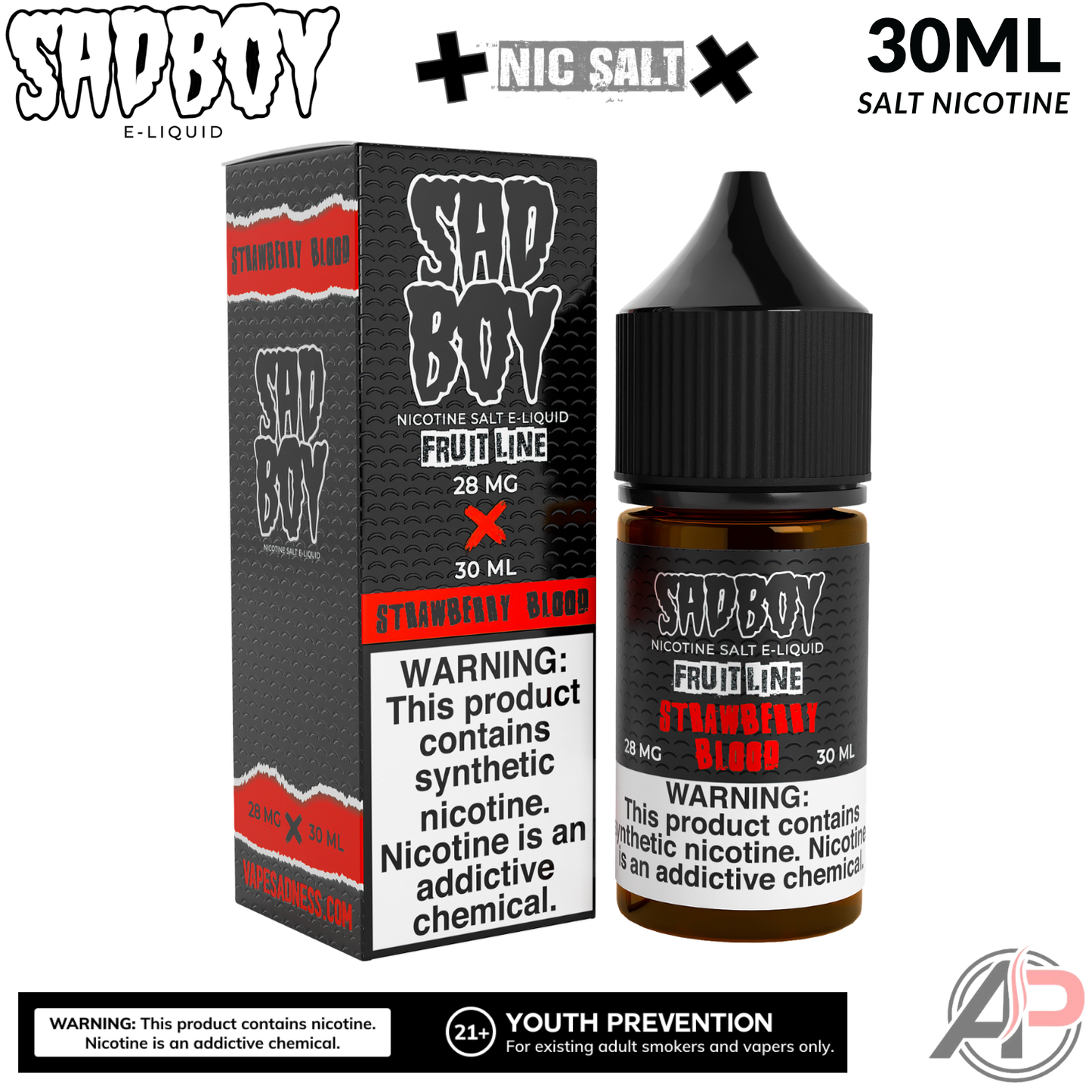 Sadboy Strawberry Blood Salt Nicotine 30mL