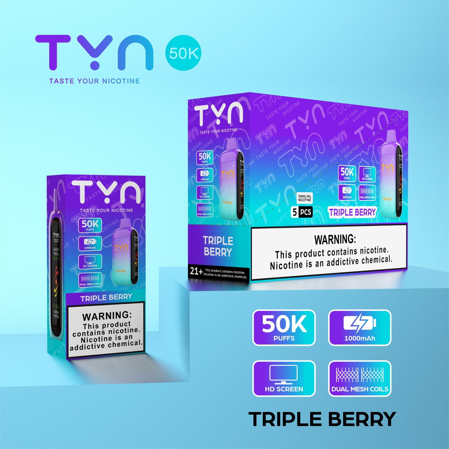 Tyn 50000 Puffs Disposable Vape Device
