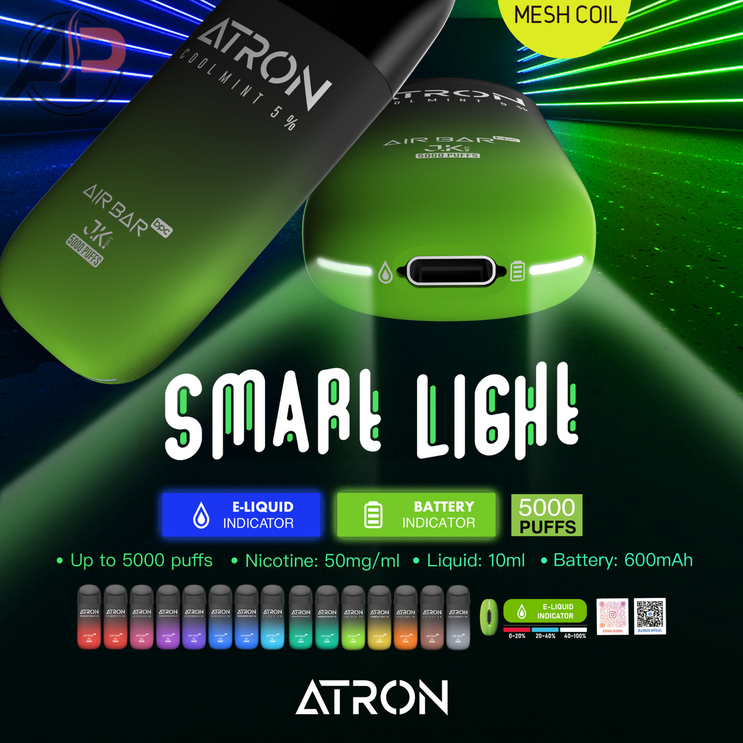 Air Bar Atron 5000 Puffs Disposable Vape Device
