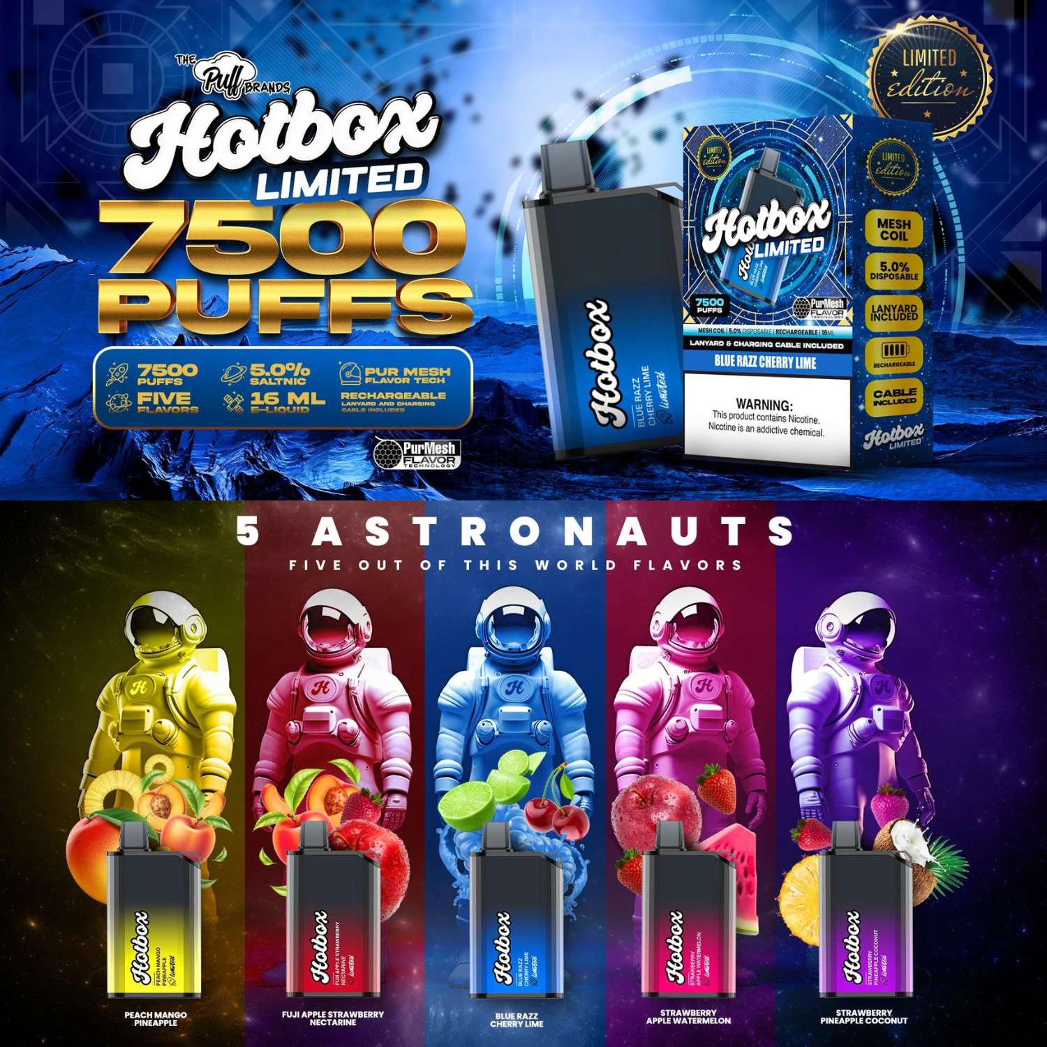 Puff Hotbox 7500 Puffs Disposable Vape Device